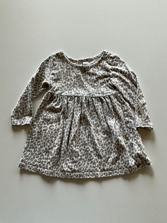 Grey Leopard Print Dress