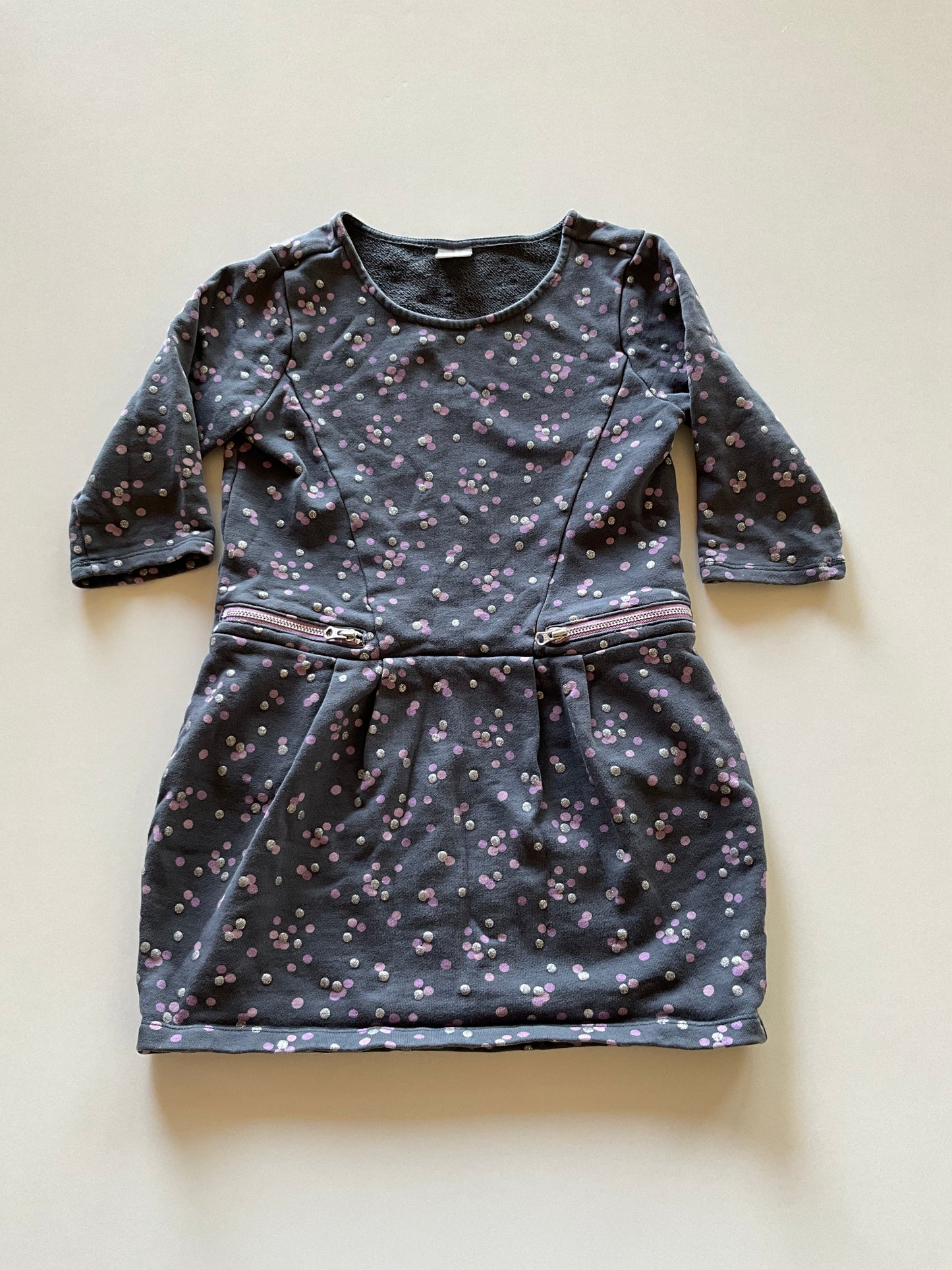 Grey Polka Dot Dress