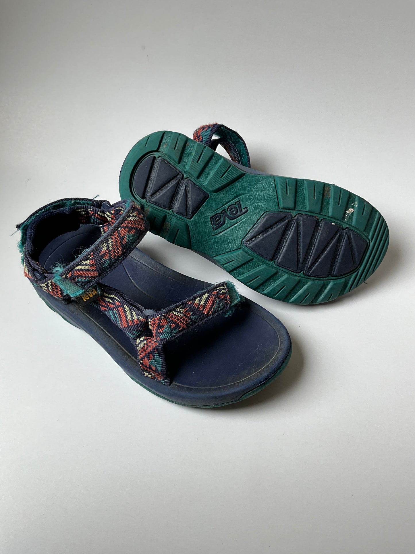 Blue & Green Strappy Sandals