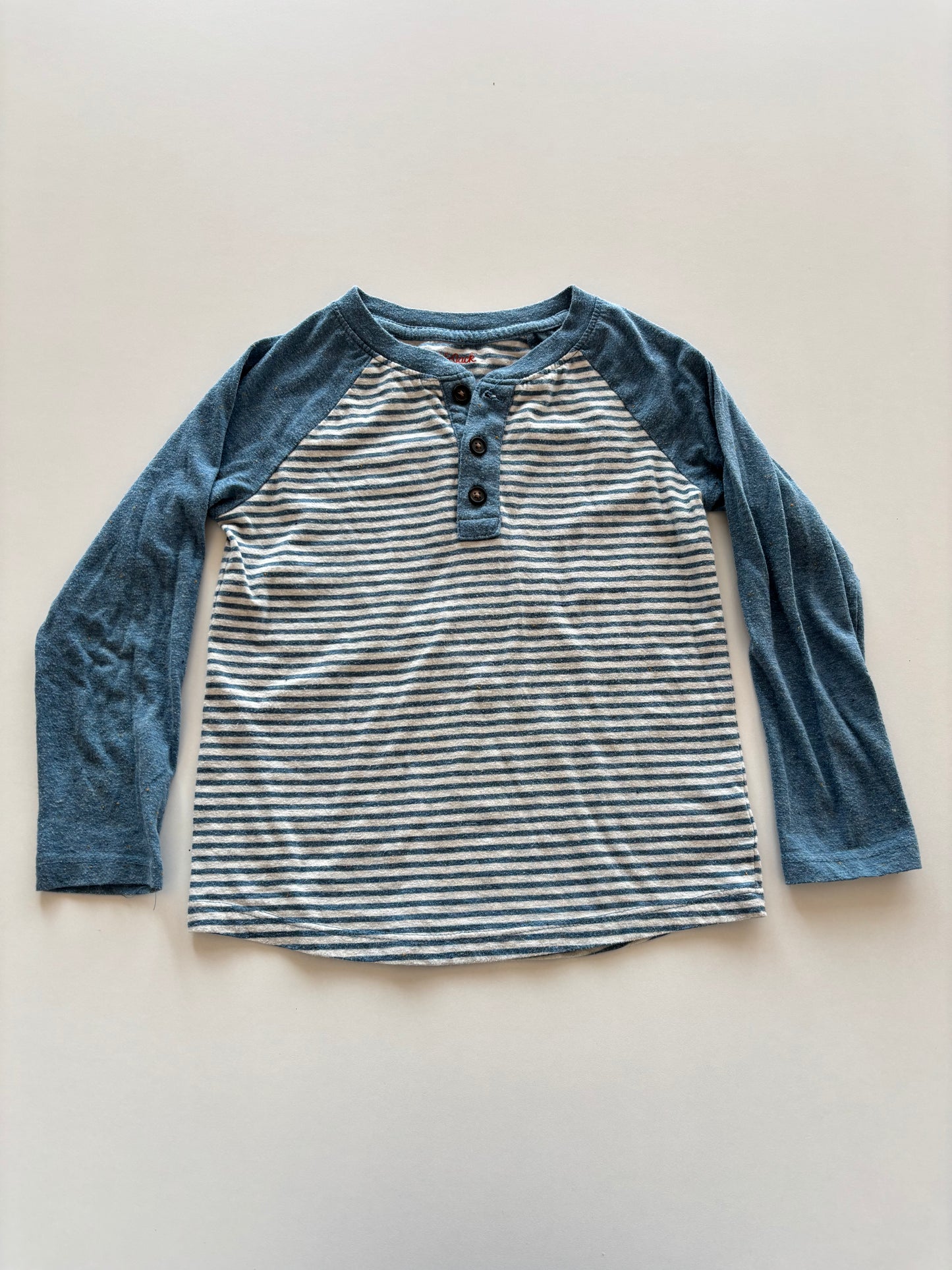Blue Striped Henley Shirt