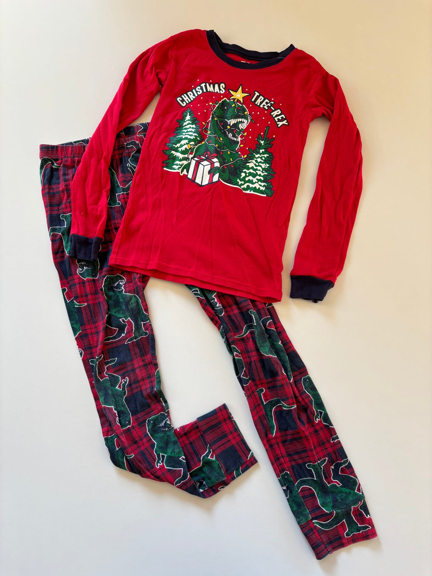 2pc Christmas Tree-Rex Pajamas