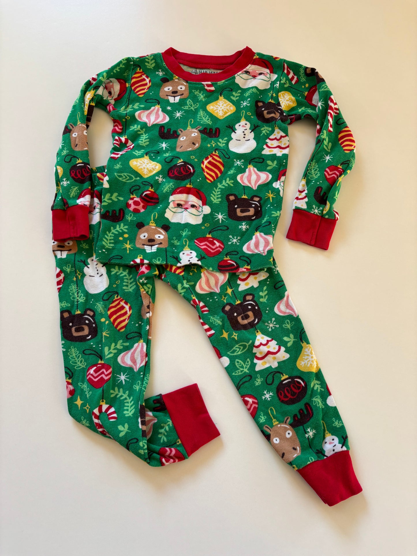 2pc Green Christmas Pajamas