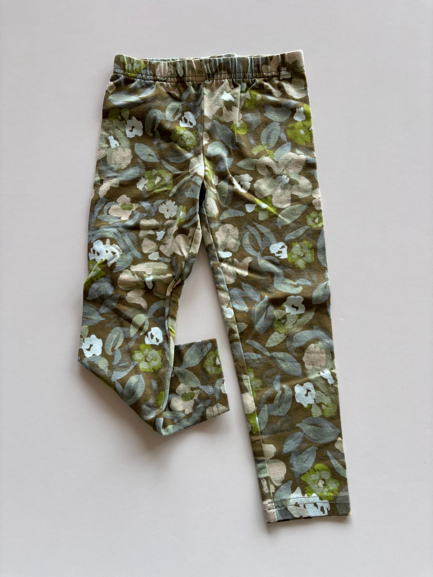 Olive Floral Leggings