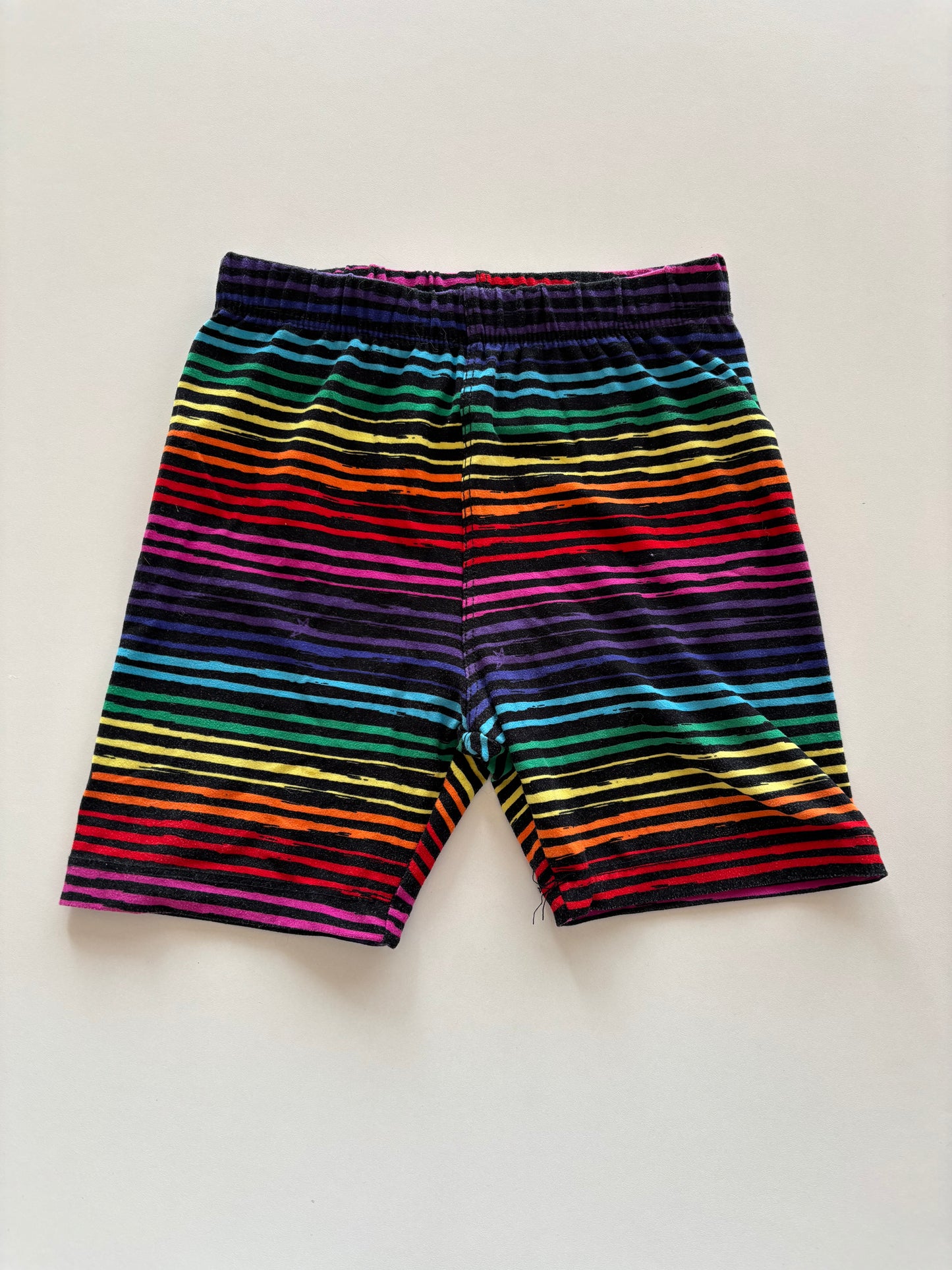 Rainbow Striped Bike Shorts