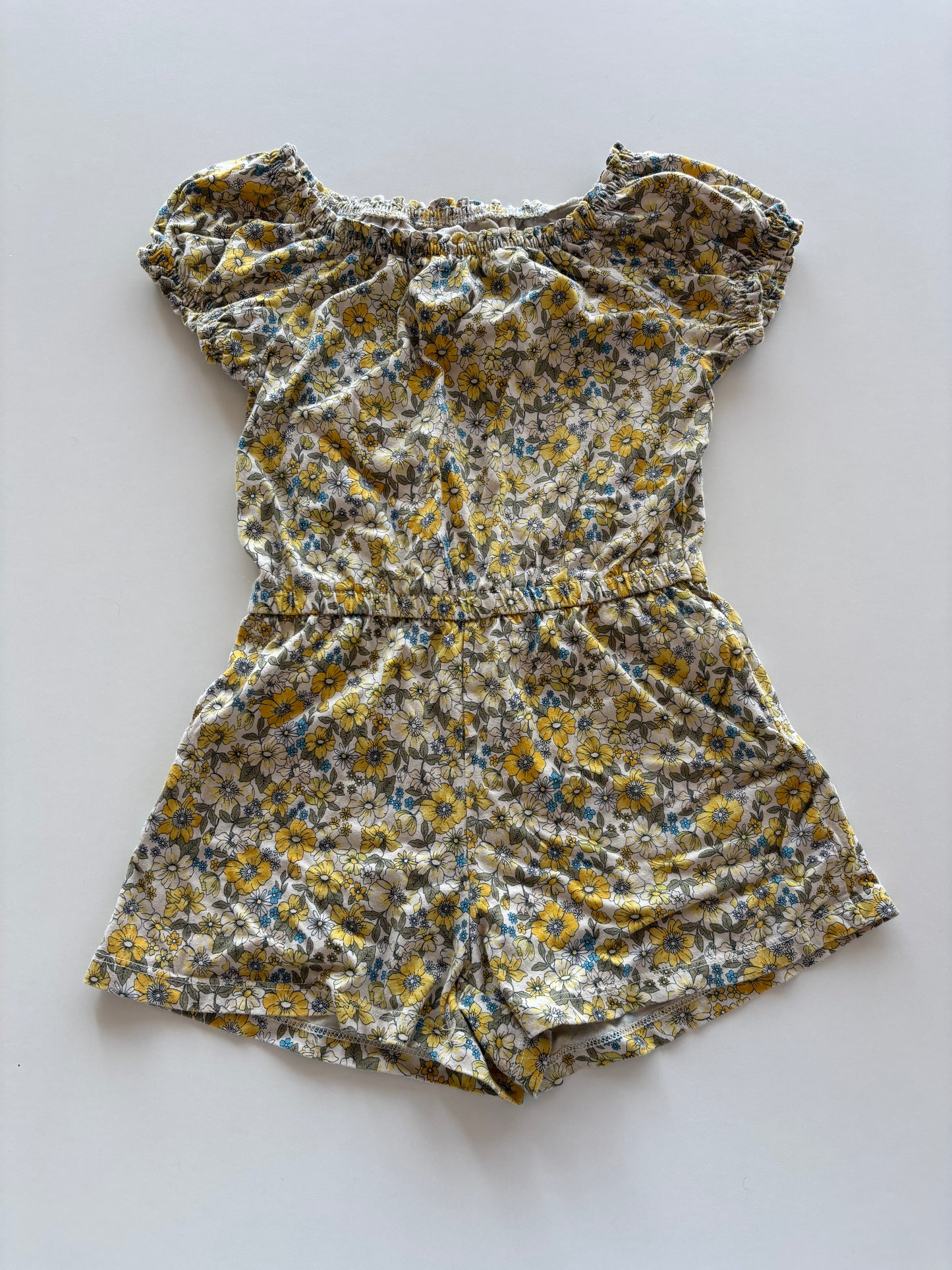 Yellow Floral Romper