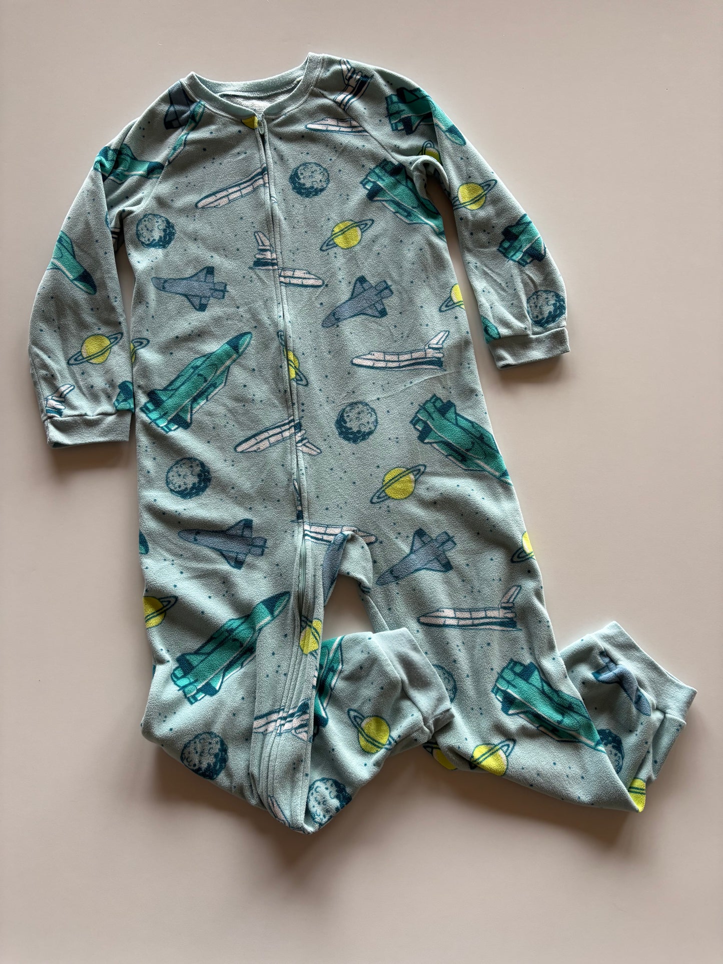 Light Blue Space Fleece Sleeper