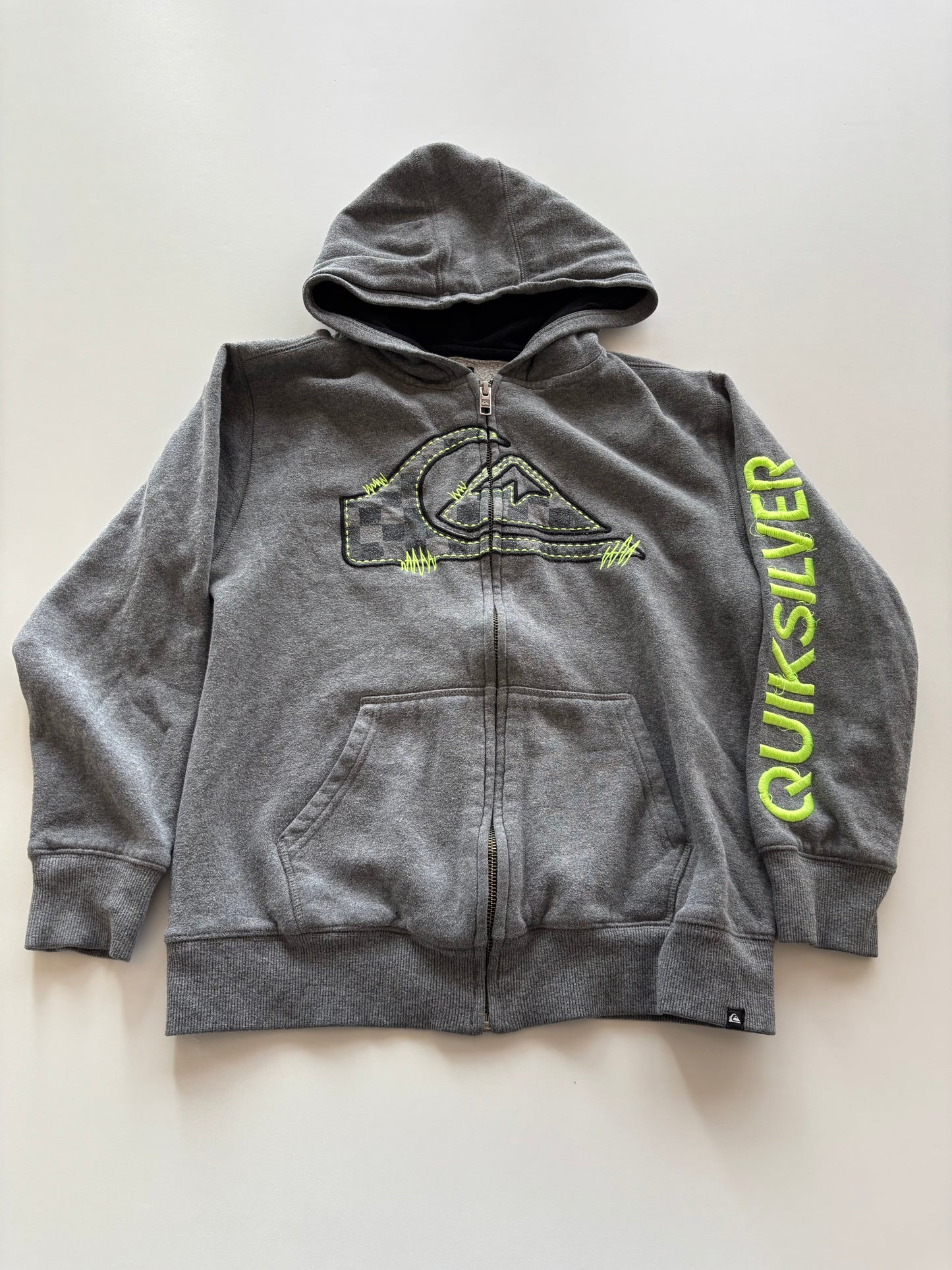 Grey Quiksilver Zip Up Hoodie