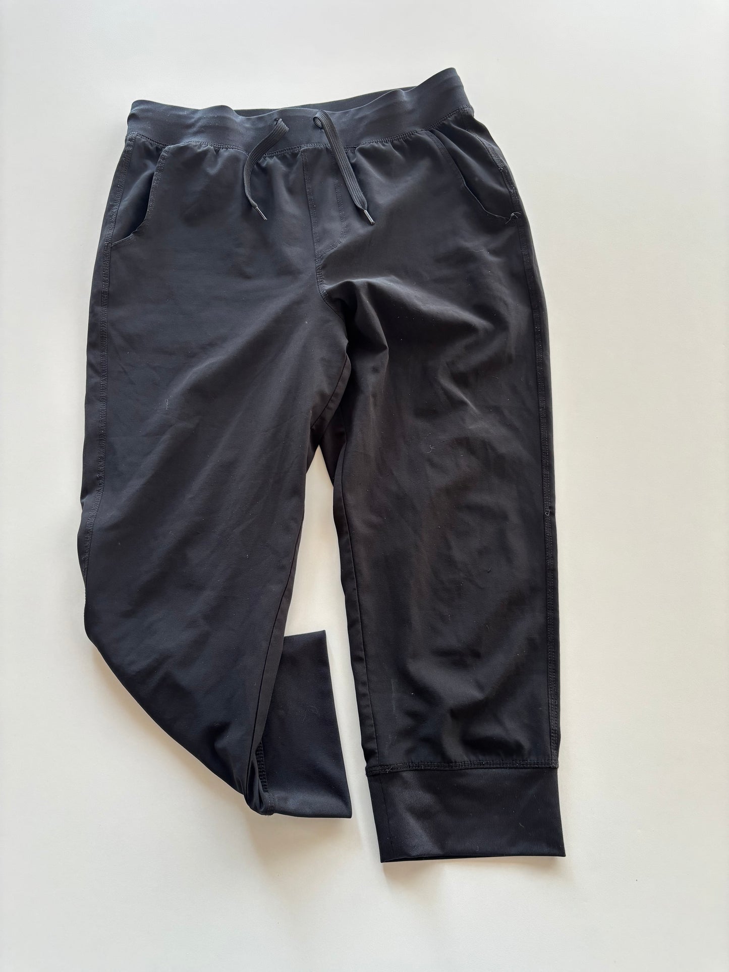 Black Athletic Jogger Capris