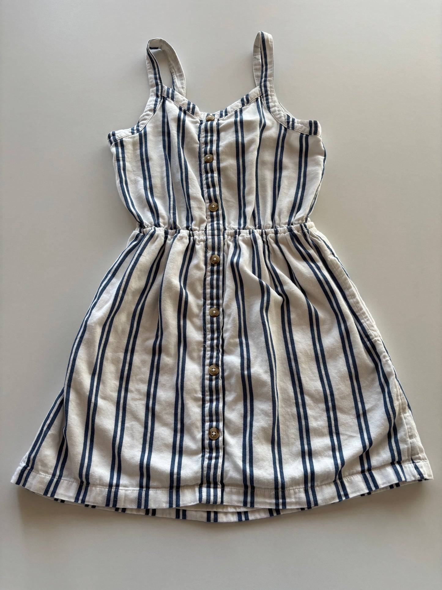 White & Blue Striped Dress