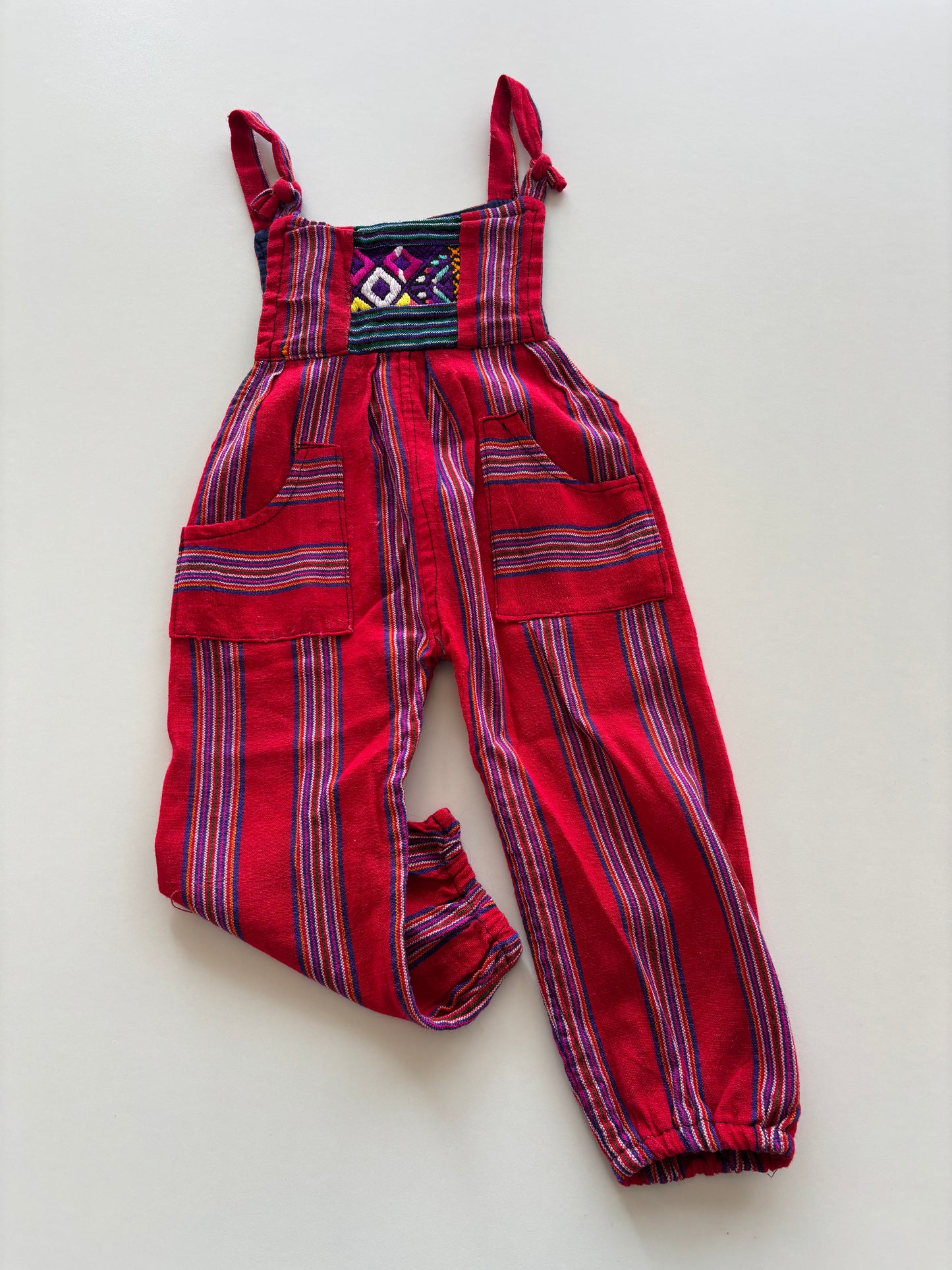 Red Striped Overalls