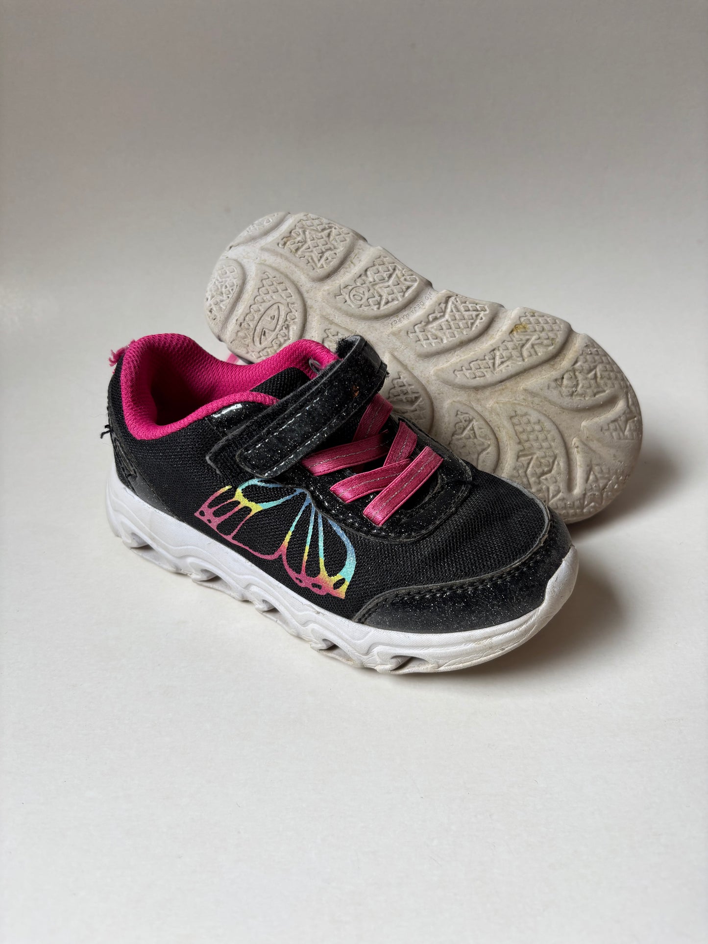 Black & Pink Butterfly Shoes