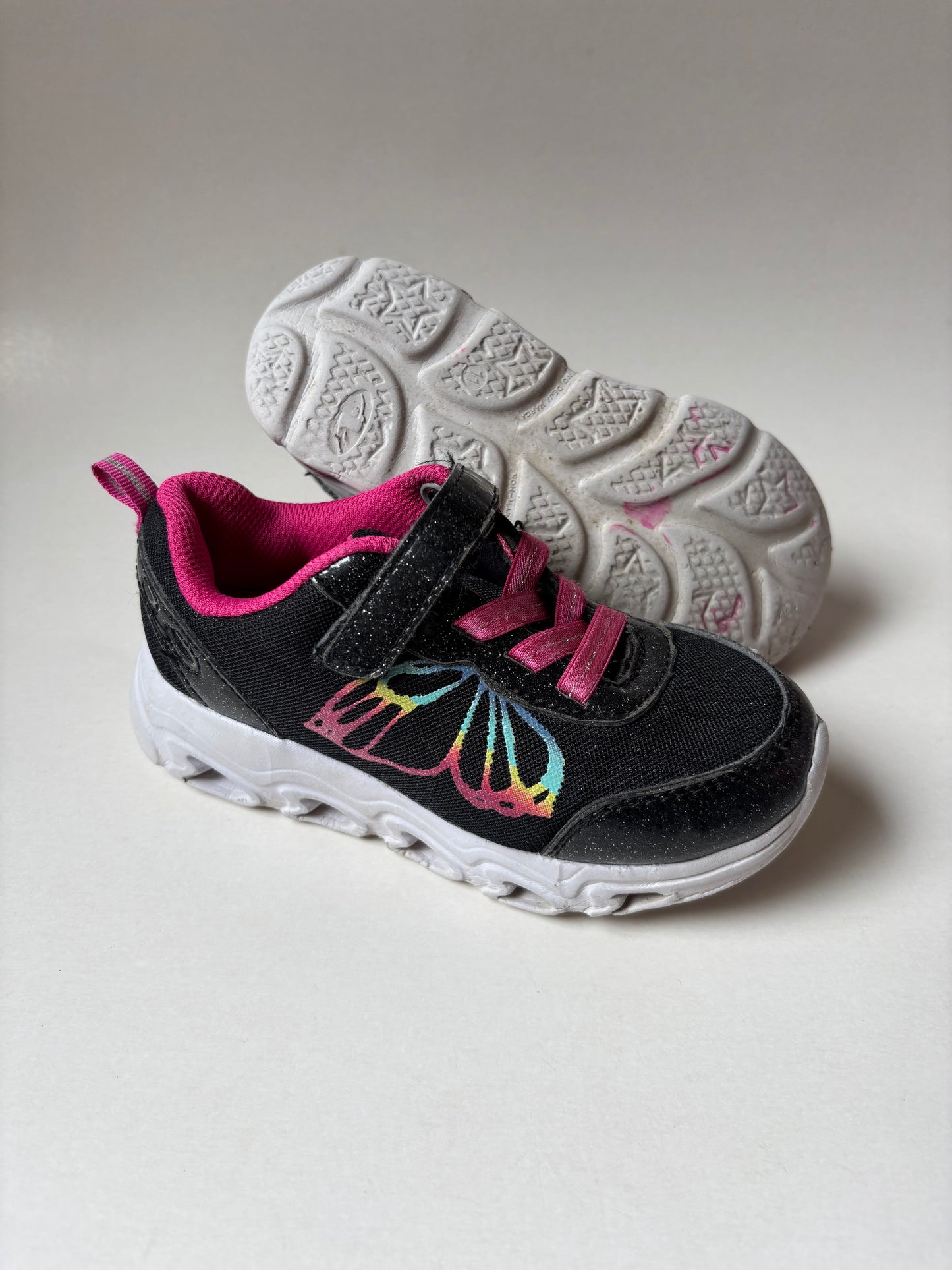 Black & Pink Butterfly Shoes