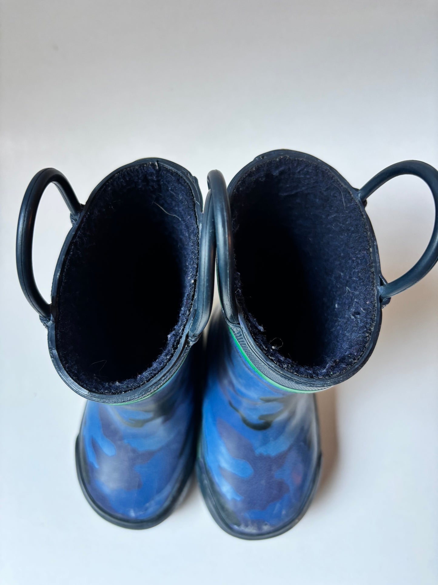 Blue Camo Pow Rubber Boots