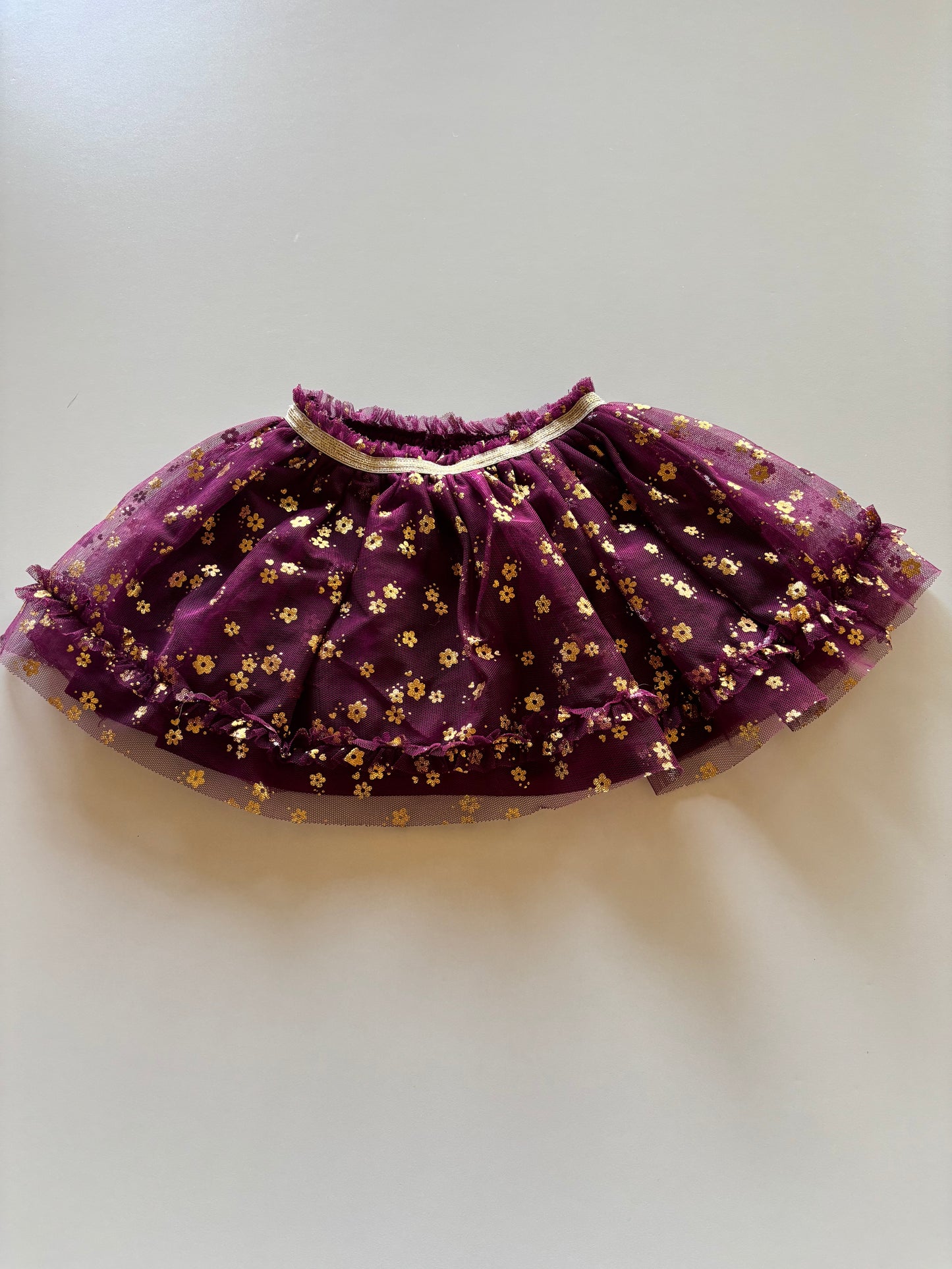 Purple & Gold Tulle Skirt