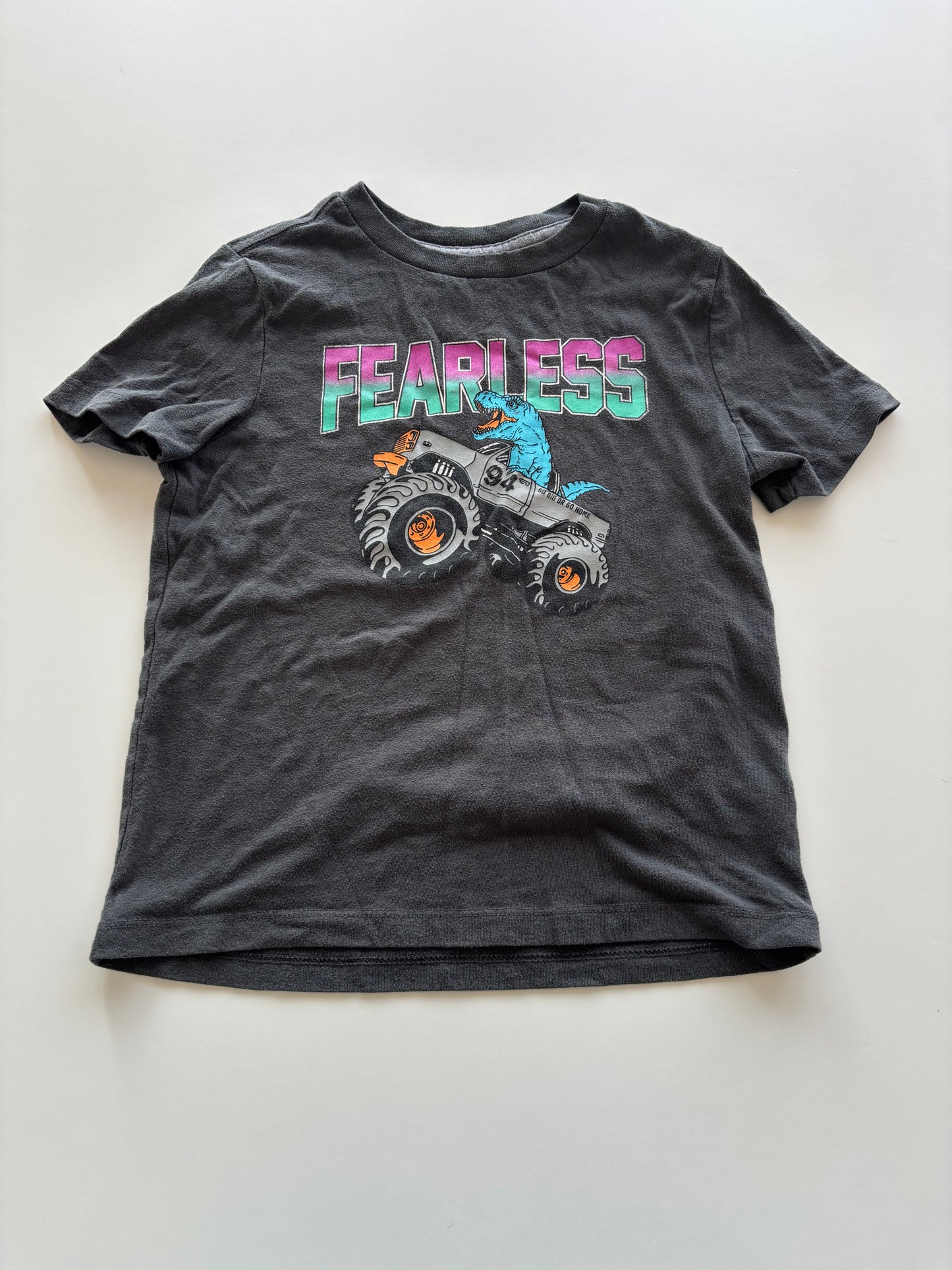 Fearless Dino in a Monster Truck Tee