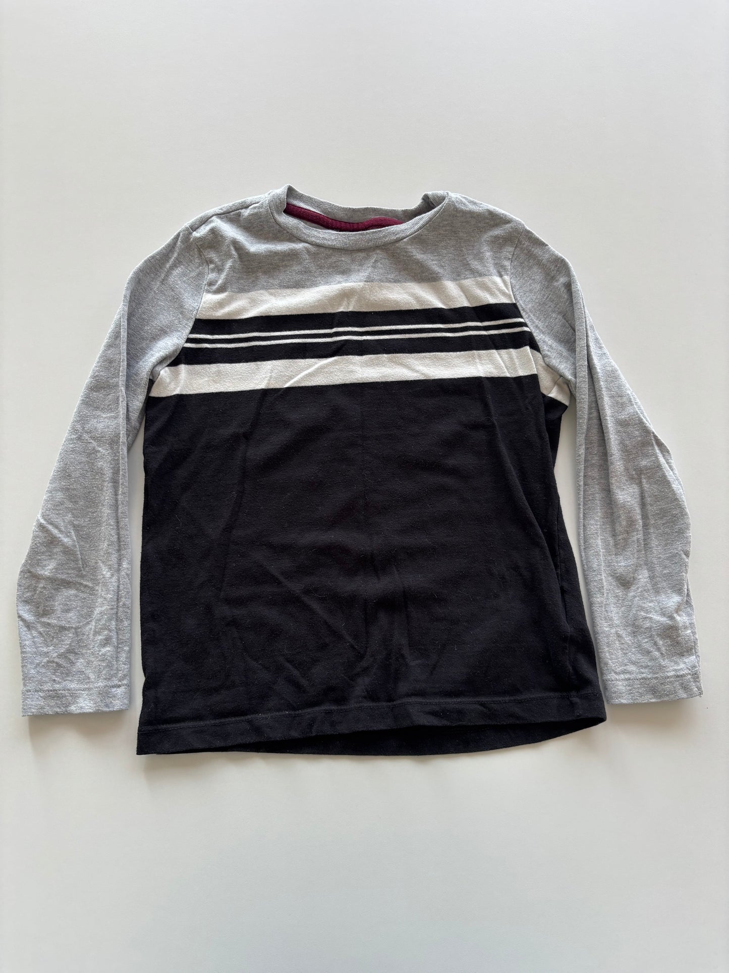 Grey, Black, & White Long Sleeve Shirt