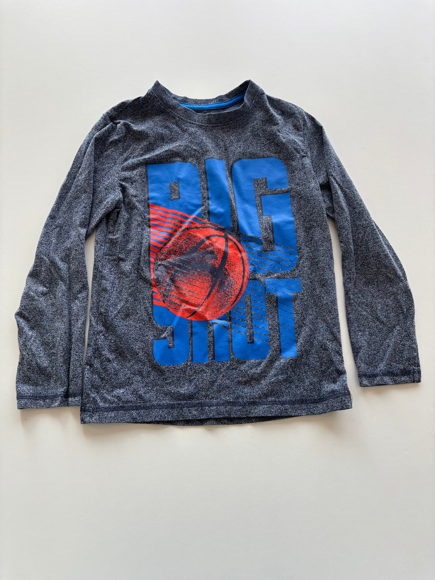 Blue Melange Basketball Shirt