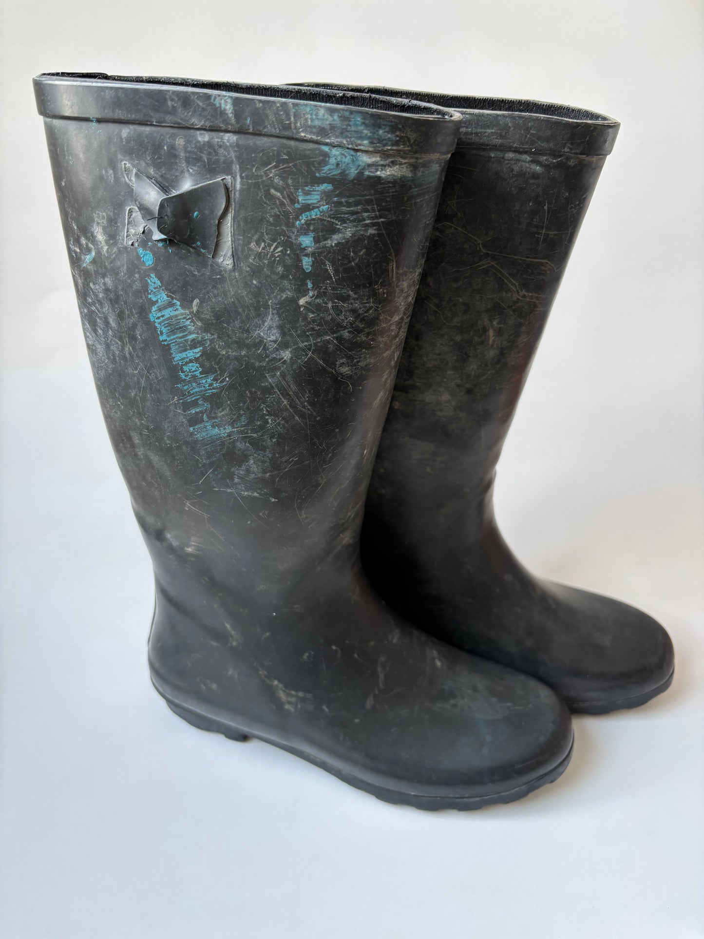 Tall Black Rubber Boots