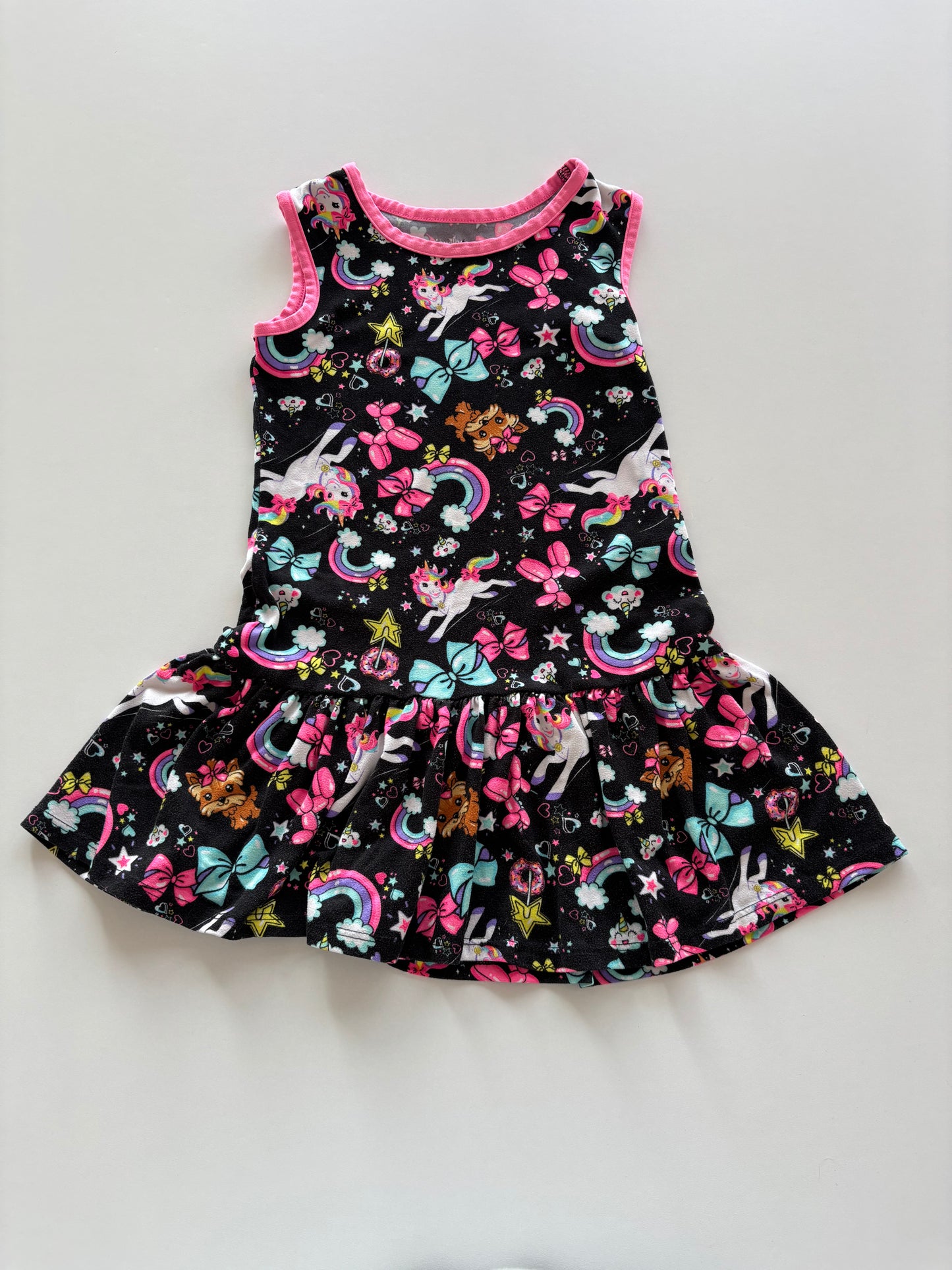 Black & Pink Rainbows & Unicorns Dress