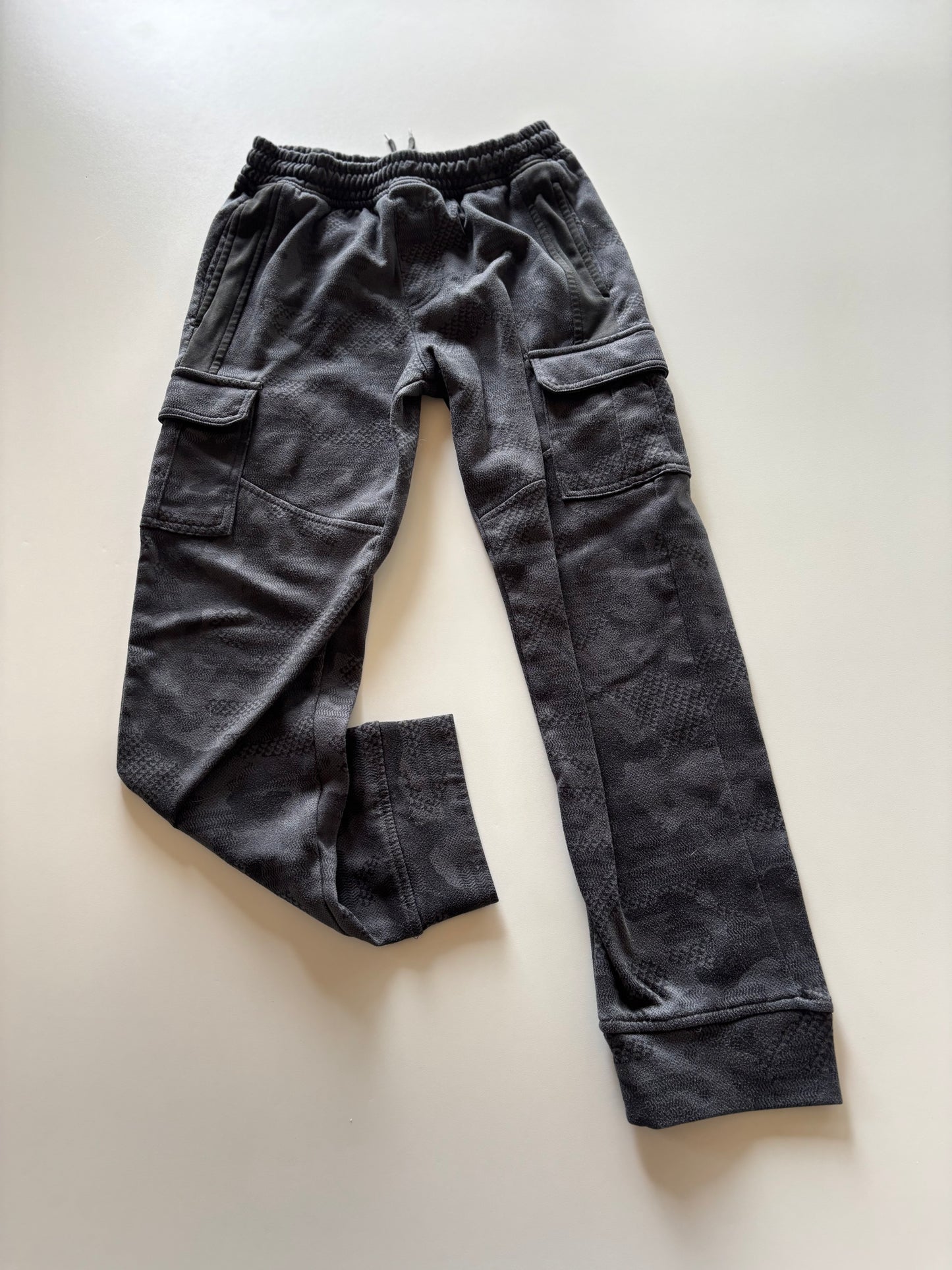 Grey Digital Camo Cargo Joggers