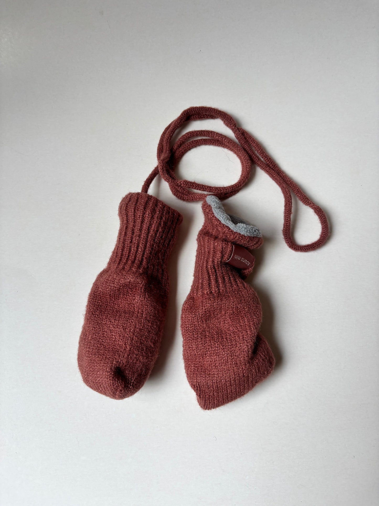 Dusty Pink Fleece Lined Thumbless Mittens