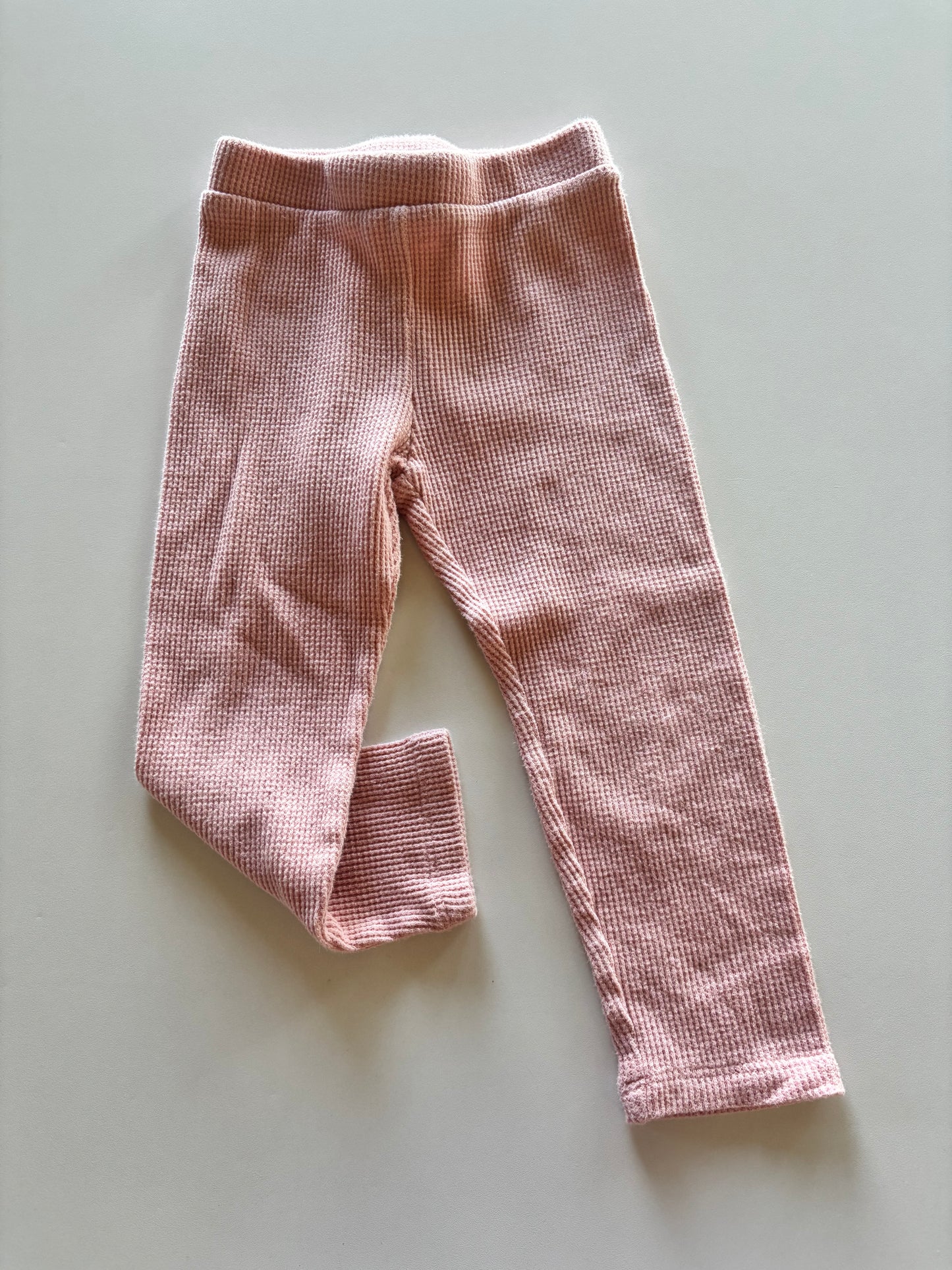 Light Pink Waffle Leggings