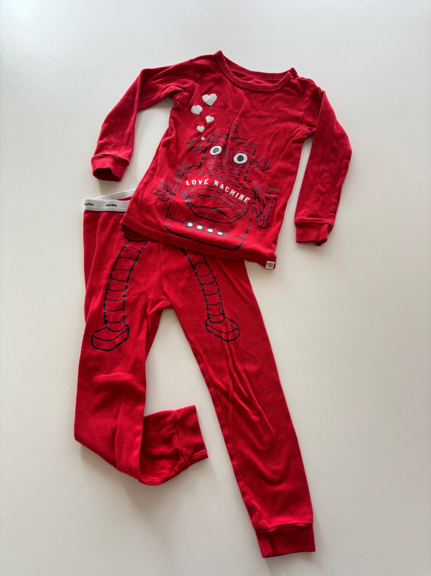2pc Red Robot Pajamas
