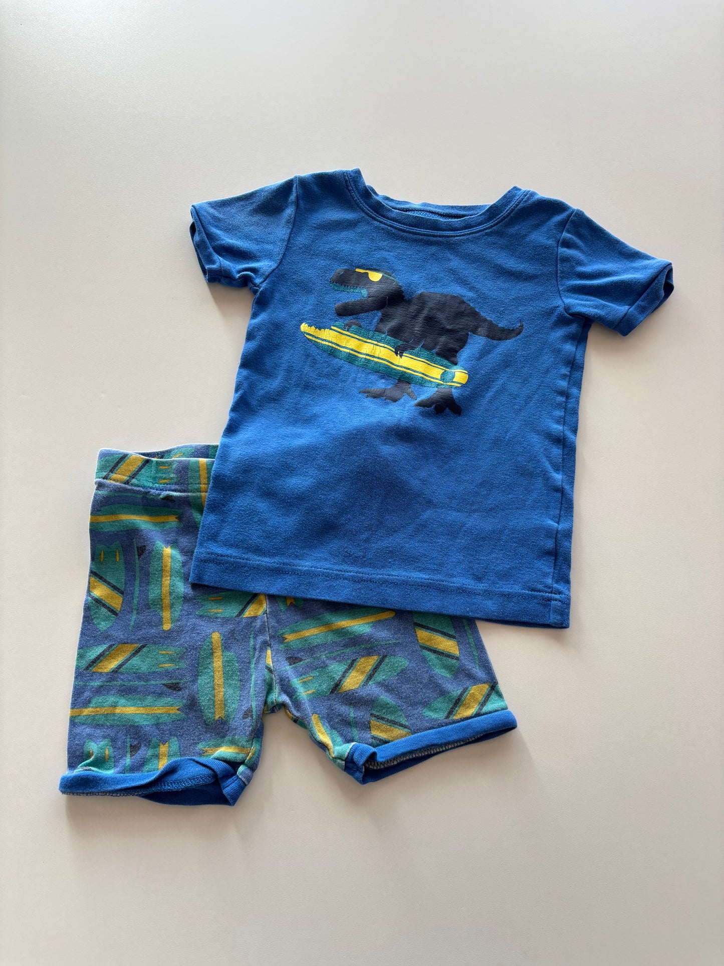 2pc Dino Surfer Pajamas