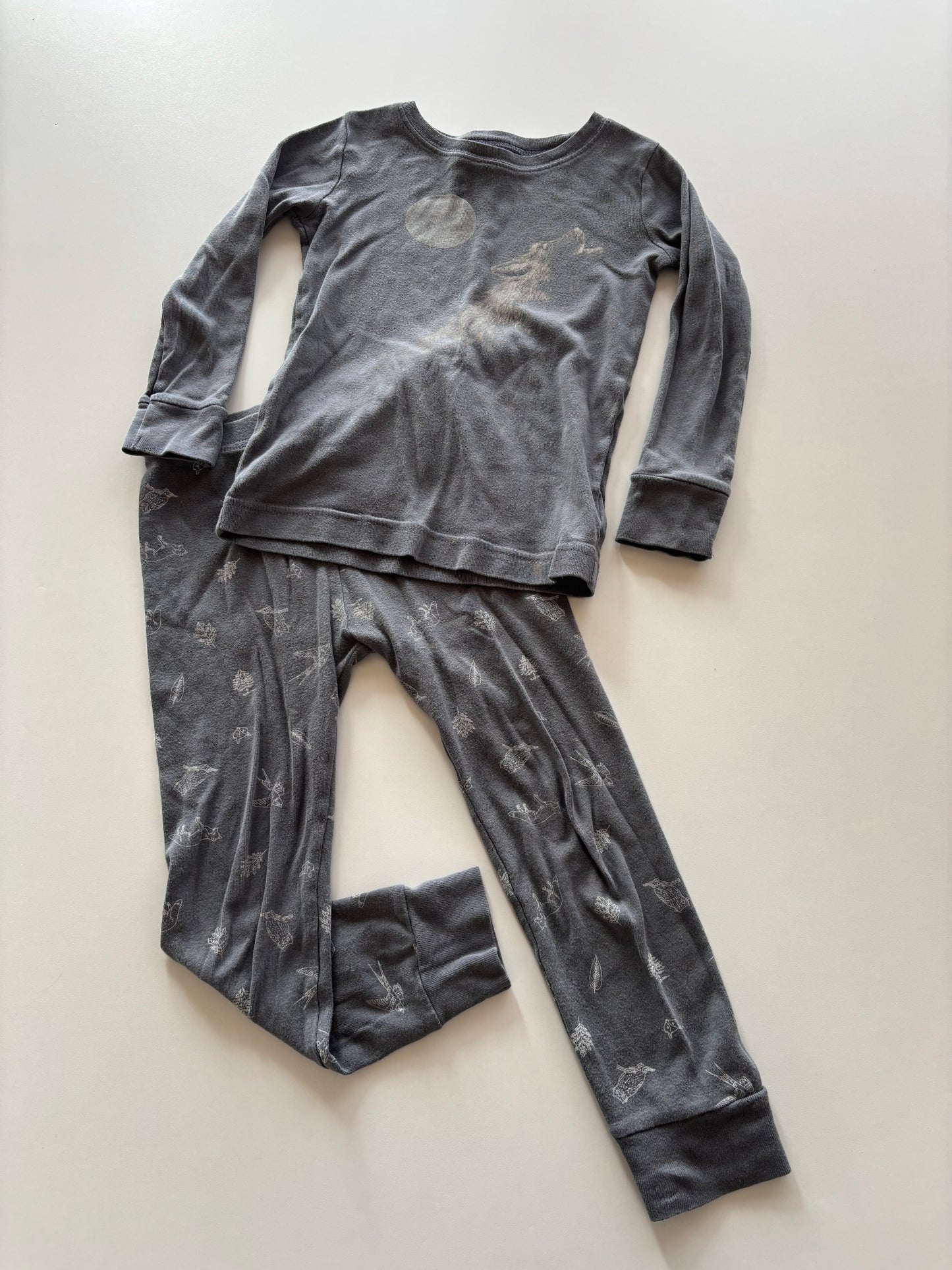 2pc Grey Wolf Pajamas