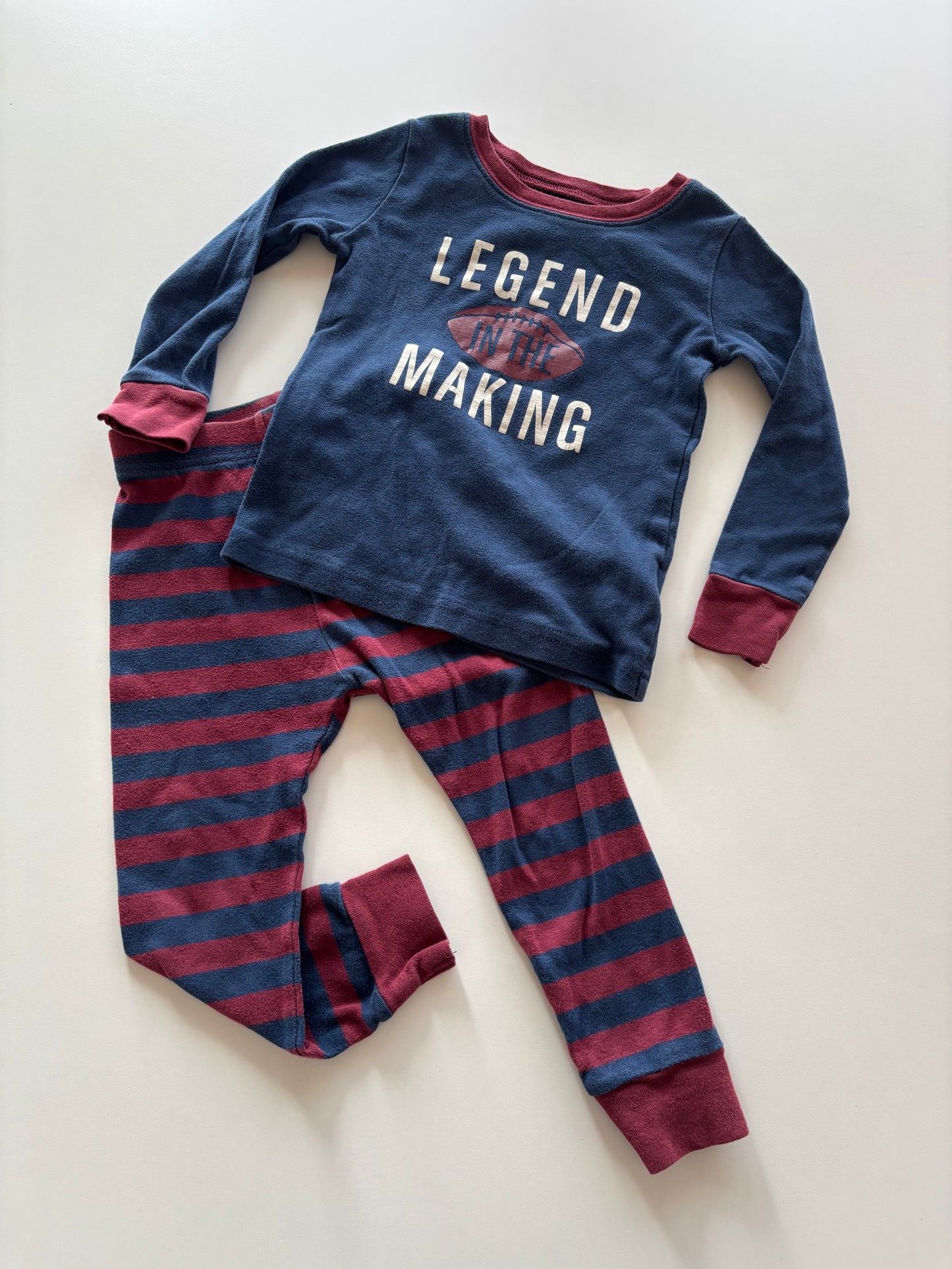 Navy & Maroon Football Pajamas