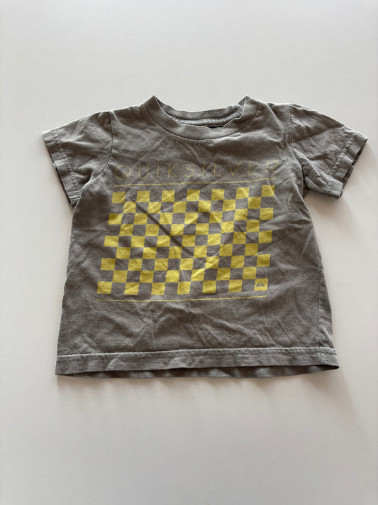 Grey Yellow Checkered Tee