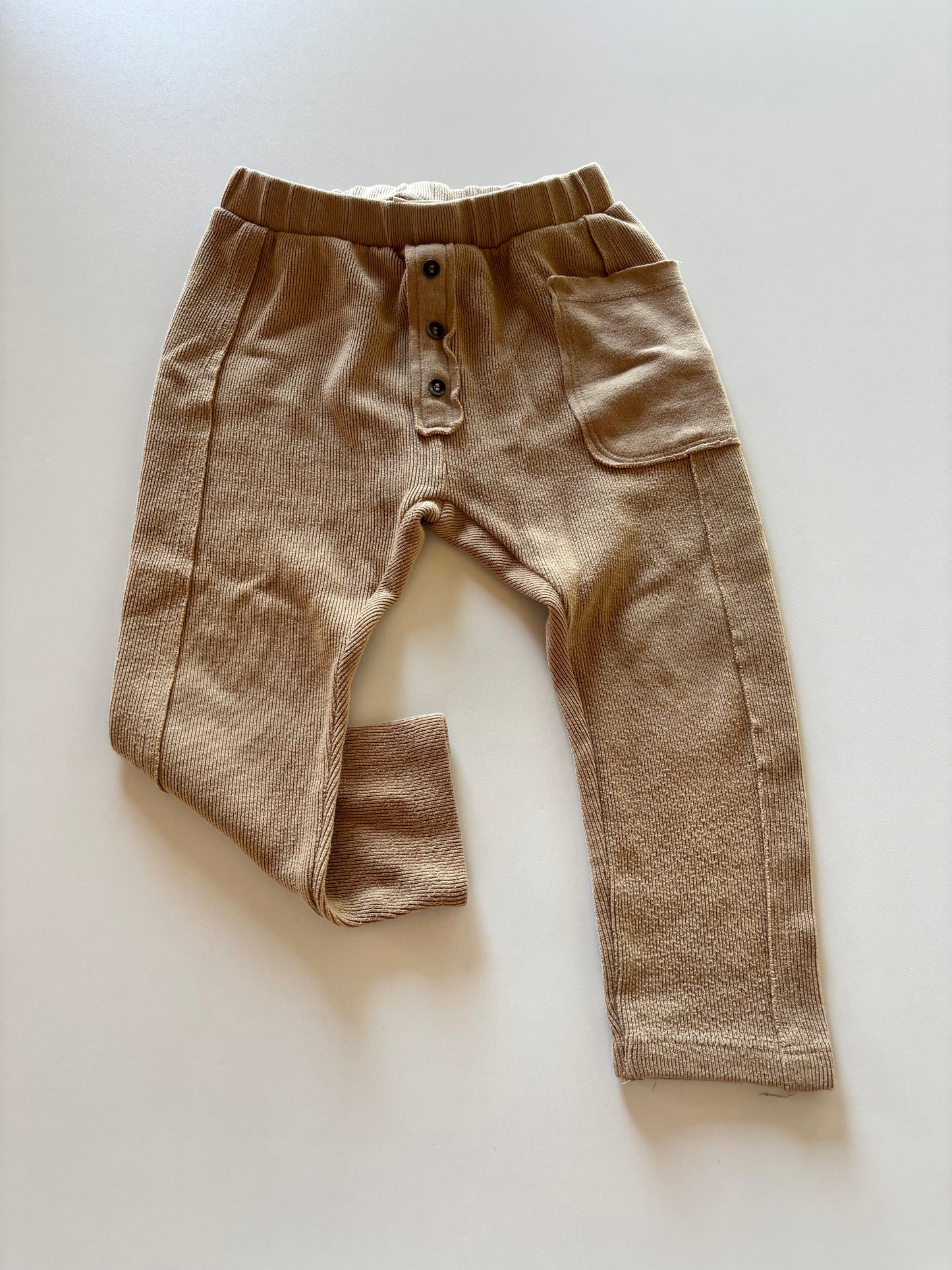 Brown Ribbed Pants