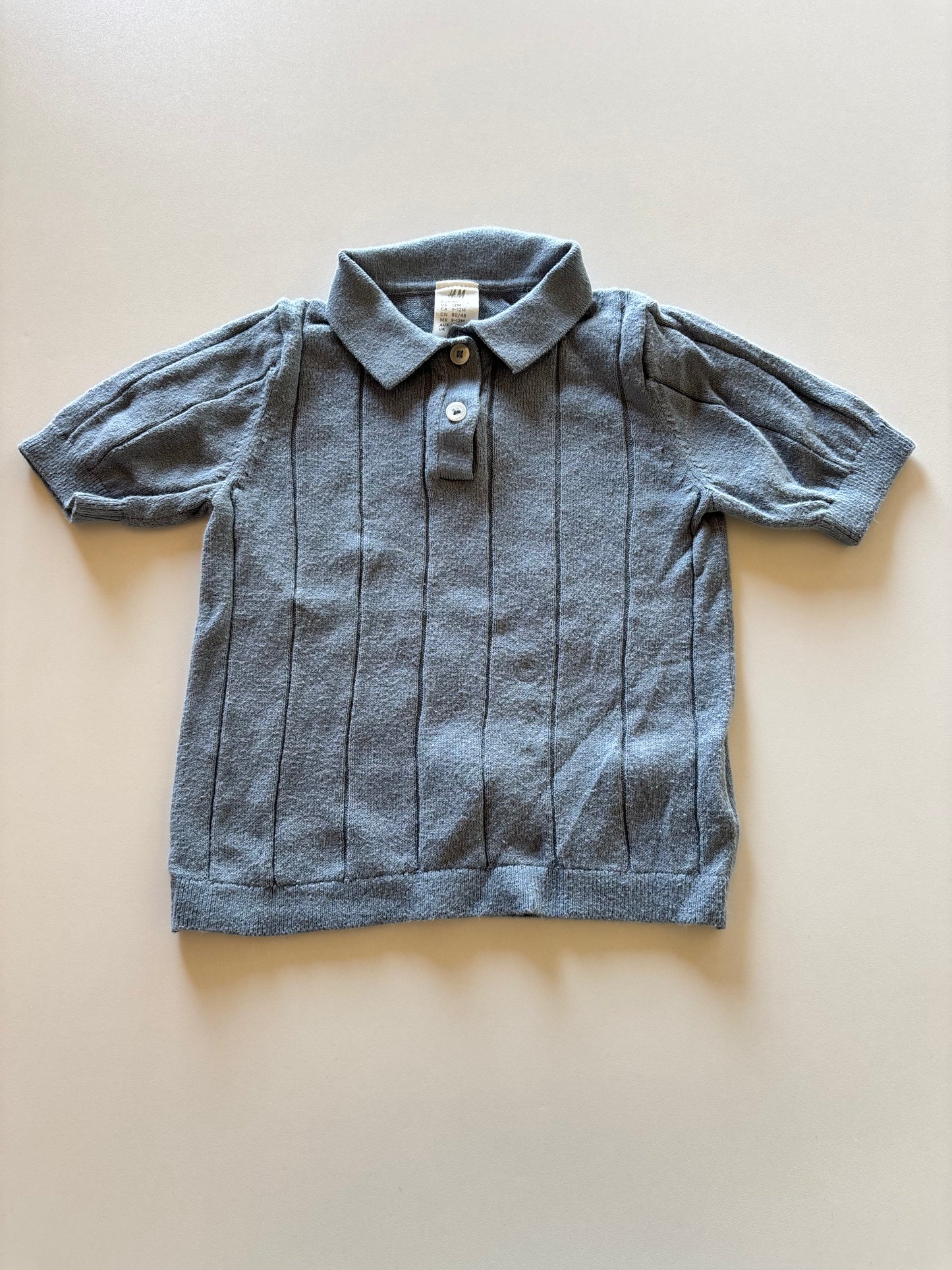 Slate Blue Knit Polo