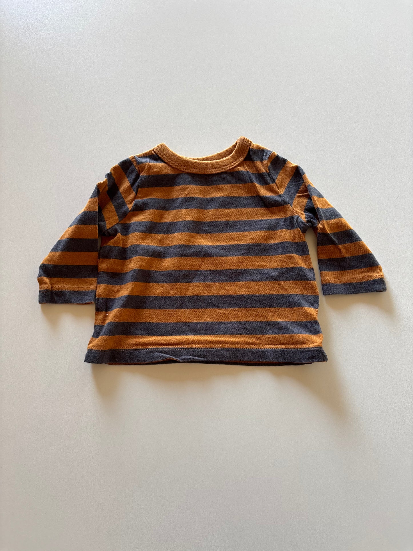 Brown & Grey Striped Shirt