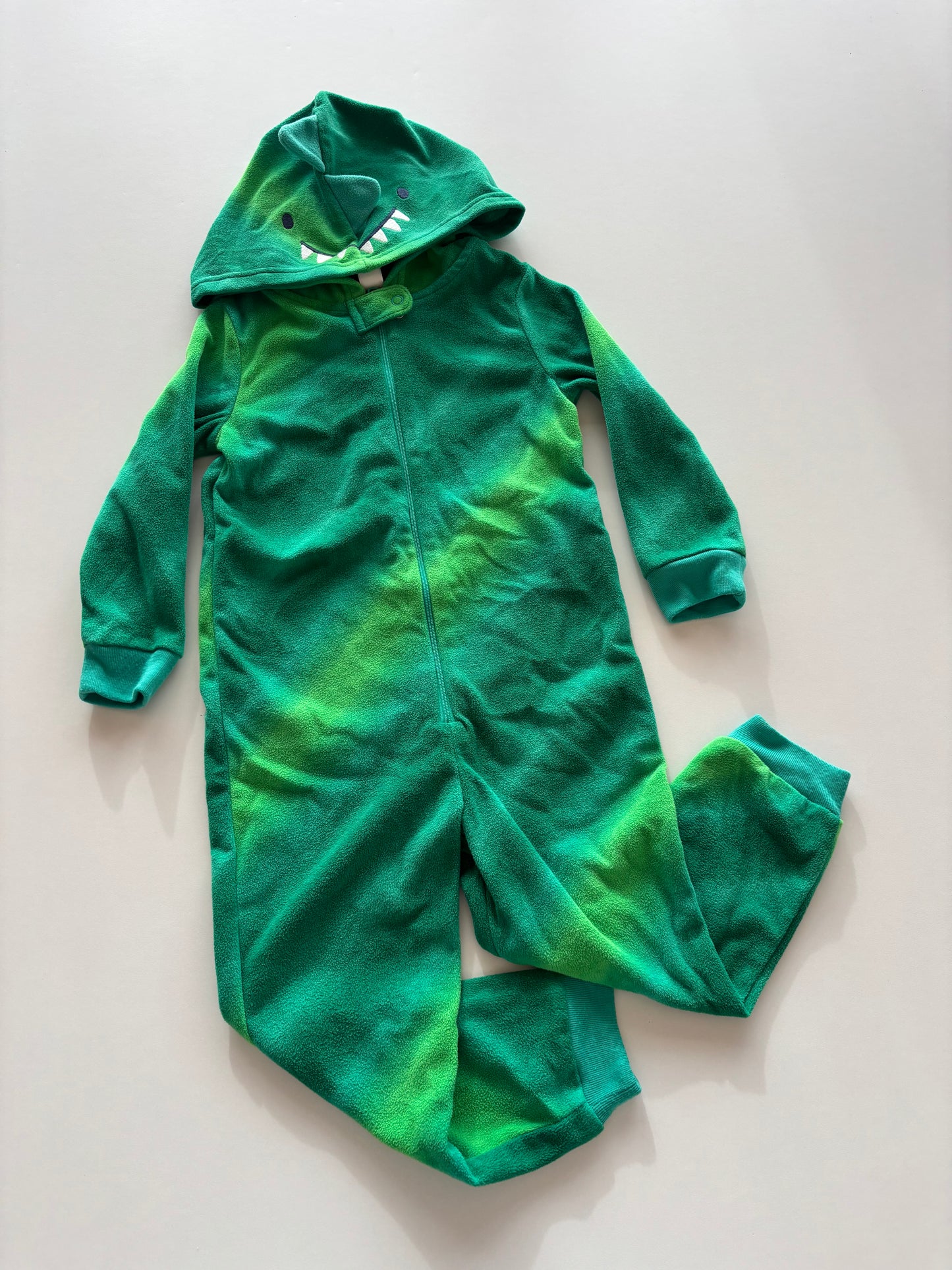 Green Fleece Dino/Lizard Romper