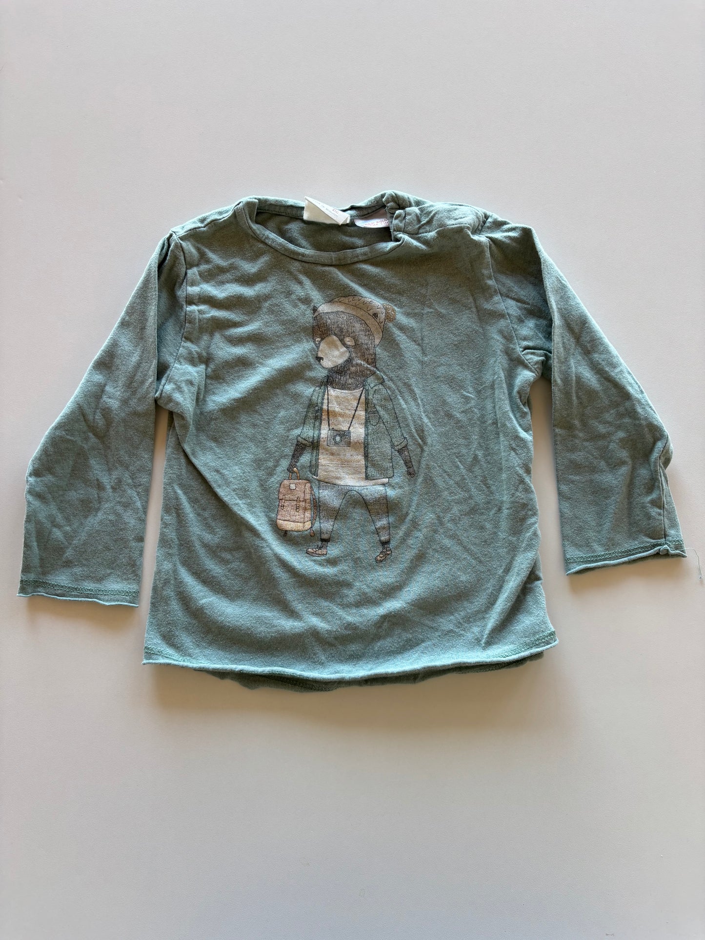 Mint Hipster Bear Shirt
