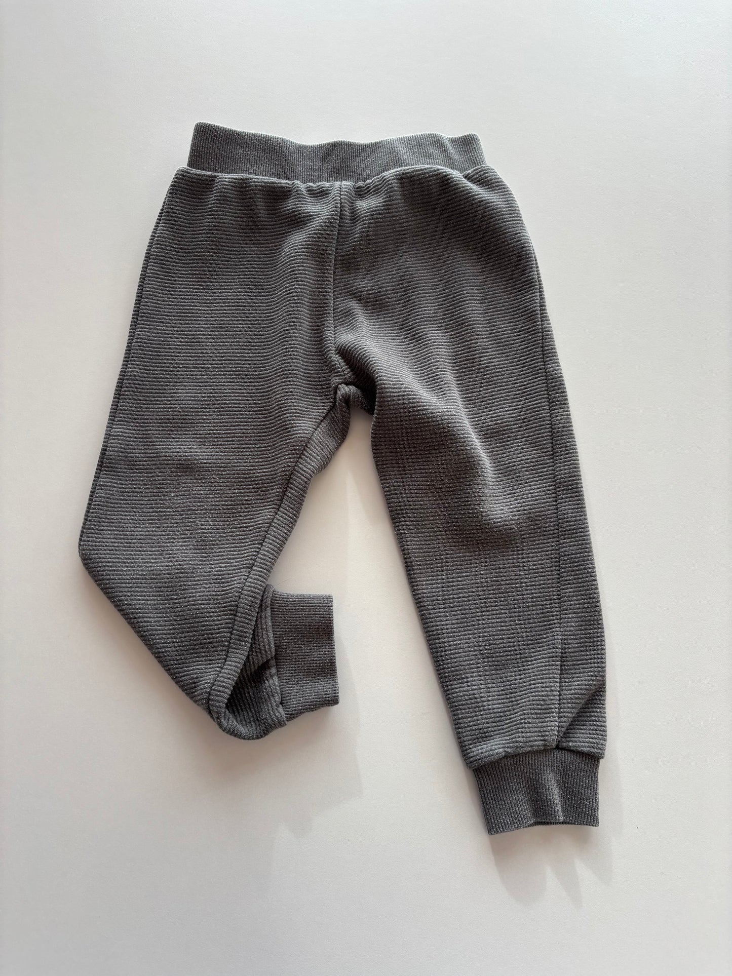 Grey Ribbed Joggers