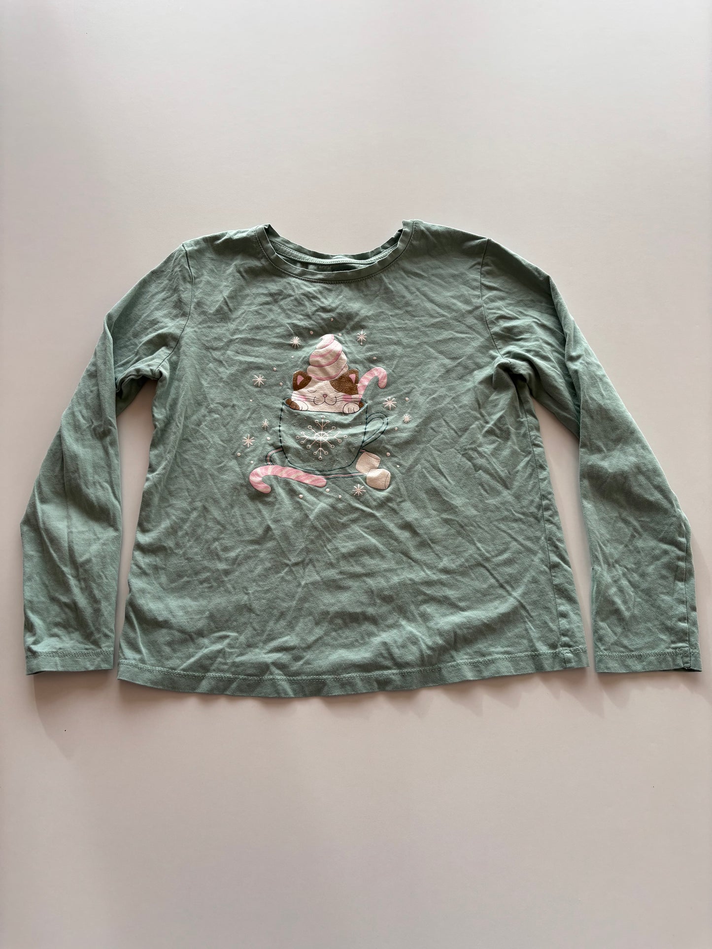 Green Cat in a Mug Shirt