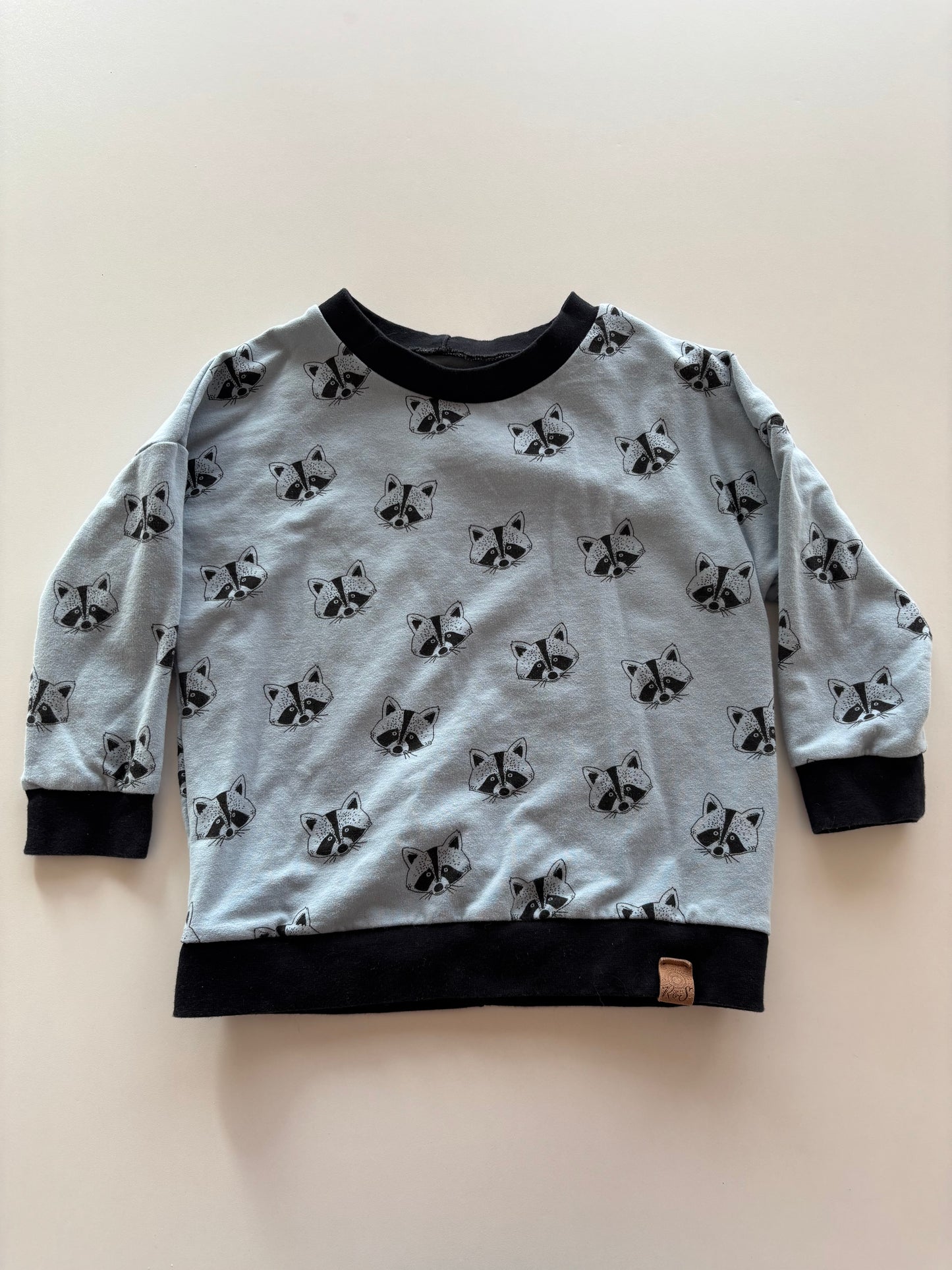 Black & Blue Raccoon Crewneck