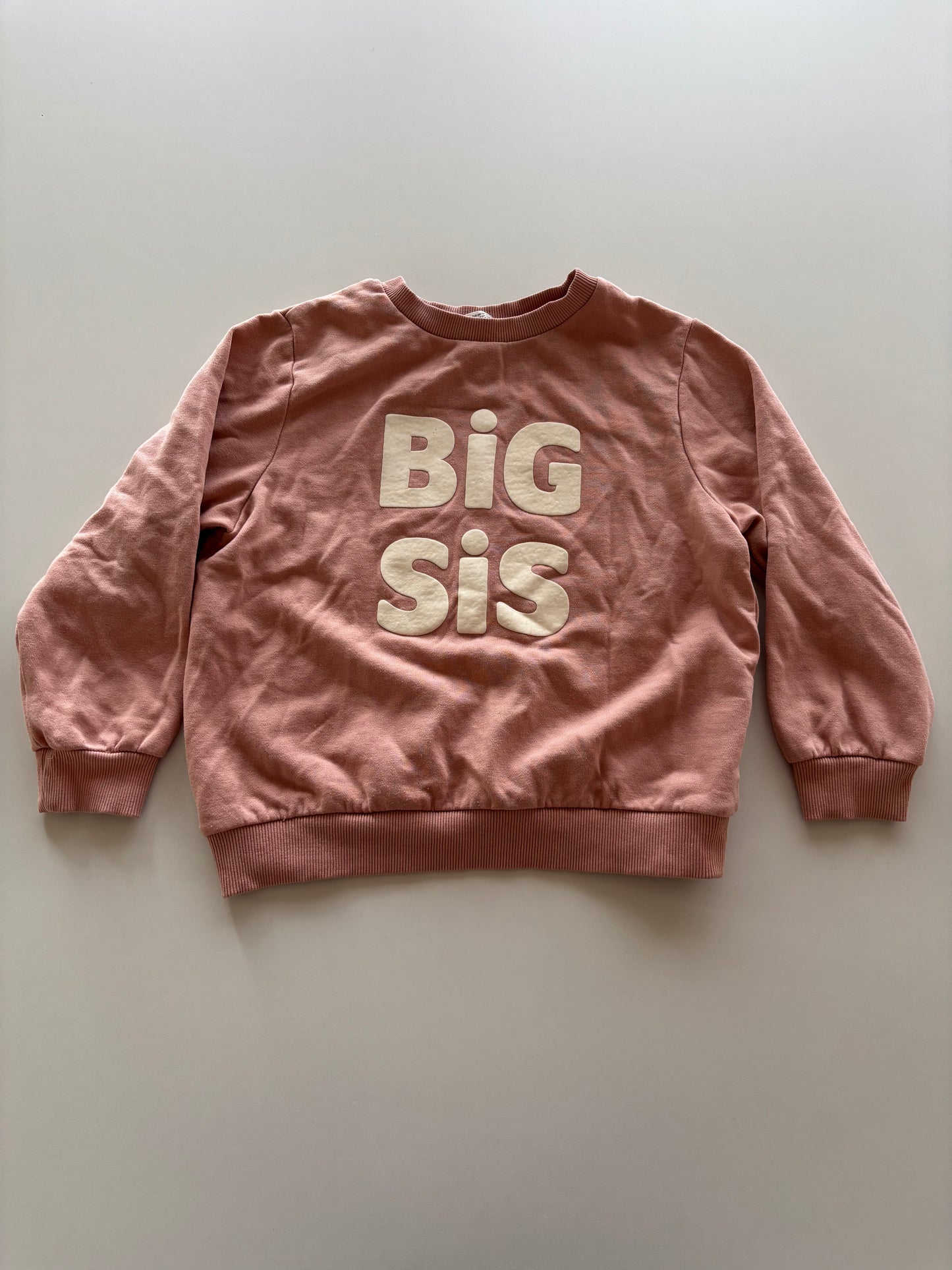 Pink Big Sis Crewneck Sweater