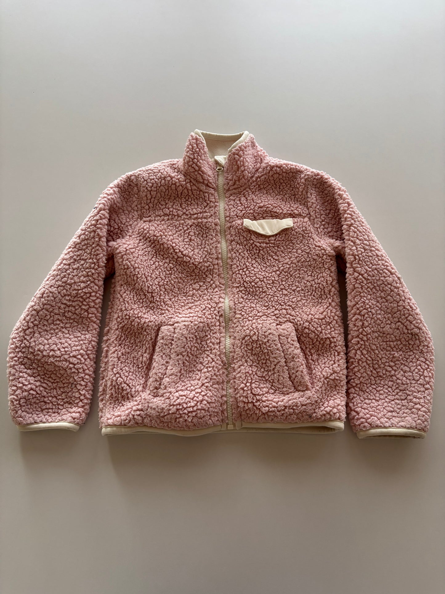 Pink Teddy Zip Up Jacket
