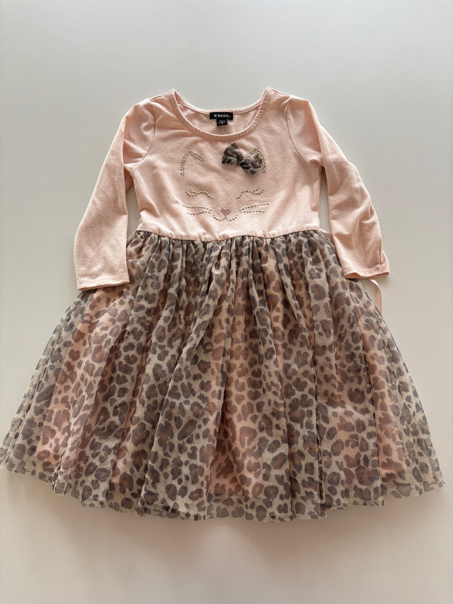 Pink Cheetah Print Cat Dress