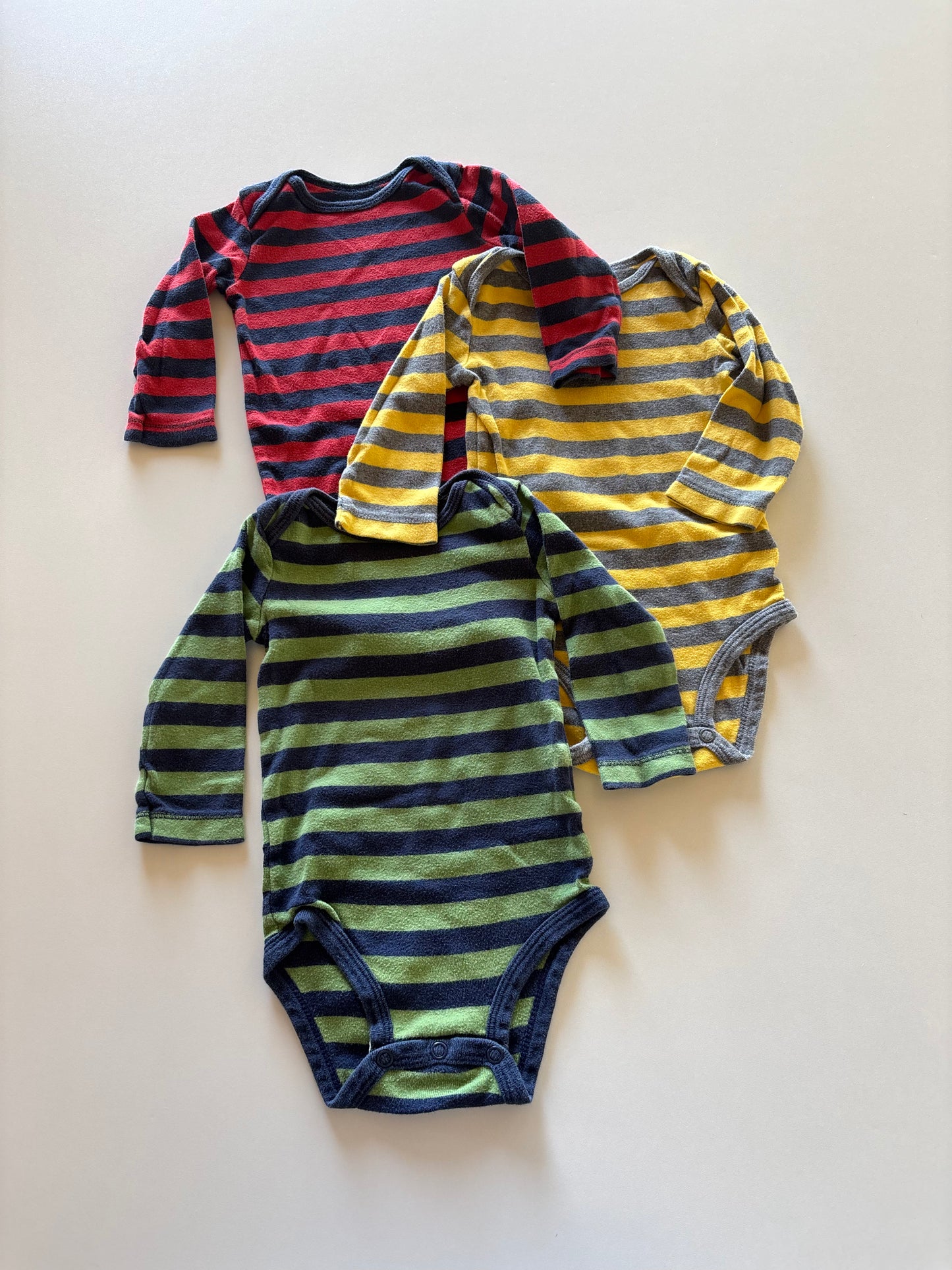 3 Striped Onesies