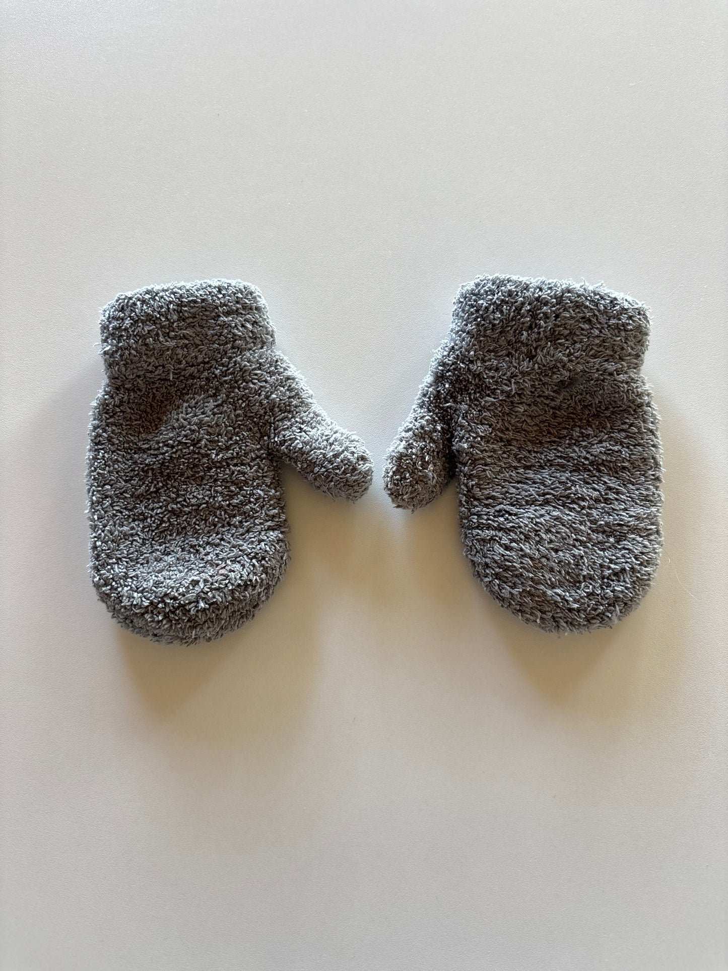 Grey Fuzzy Mini Mitts