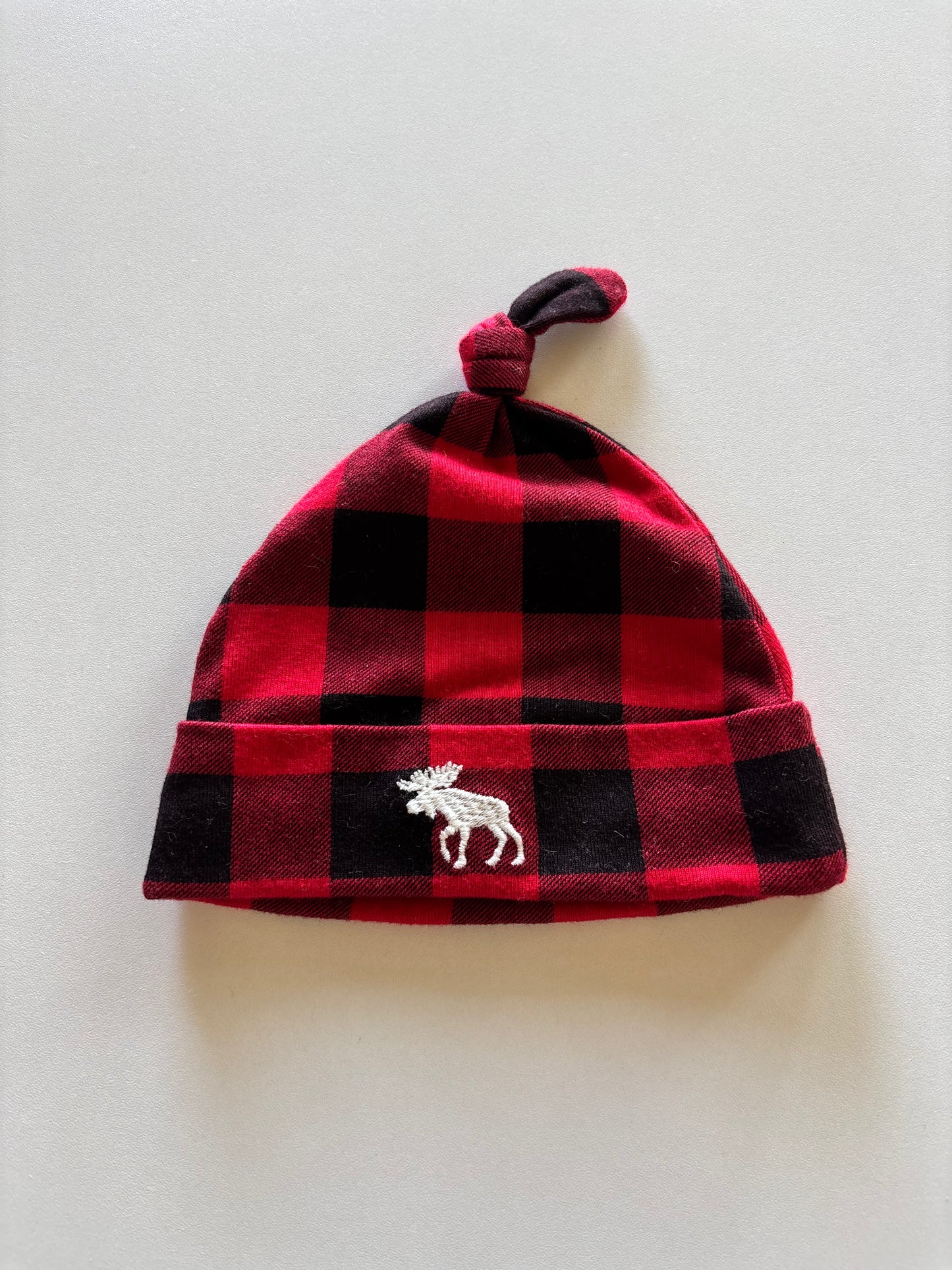 Buffalo Plaid Knotted Beanie