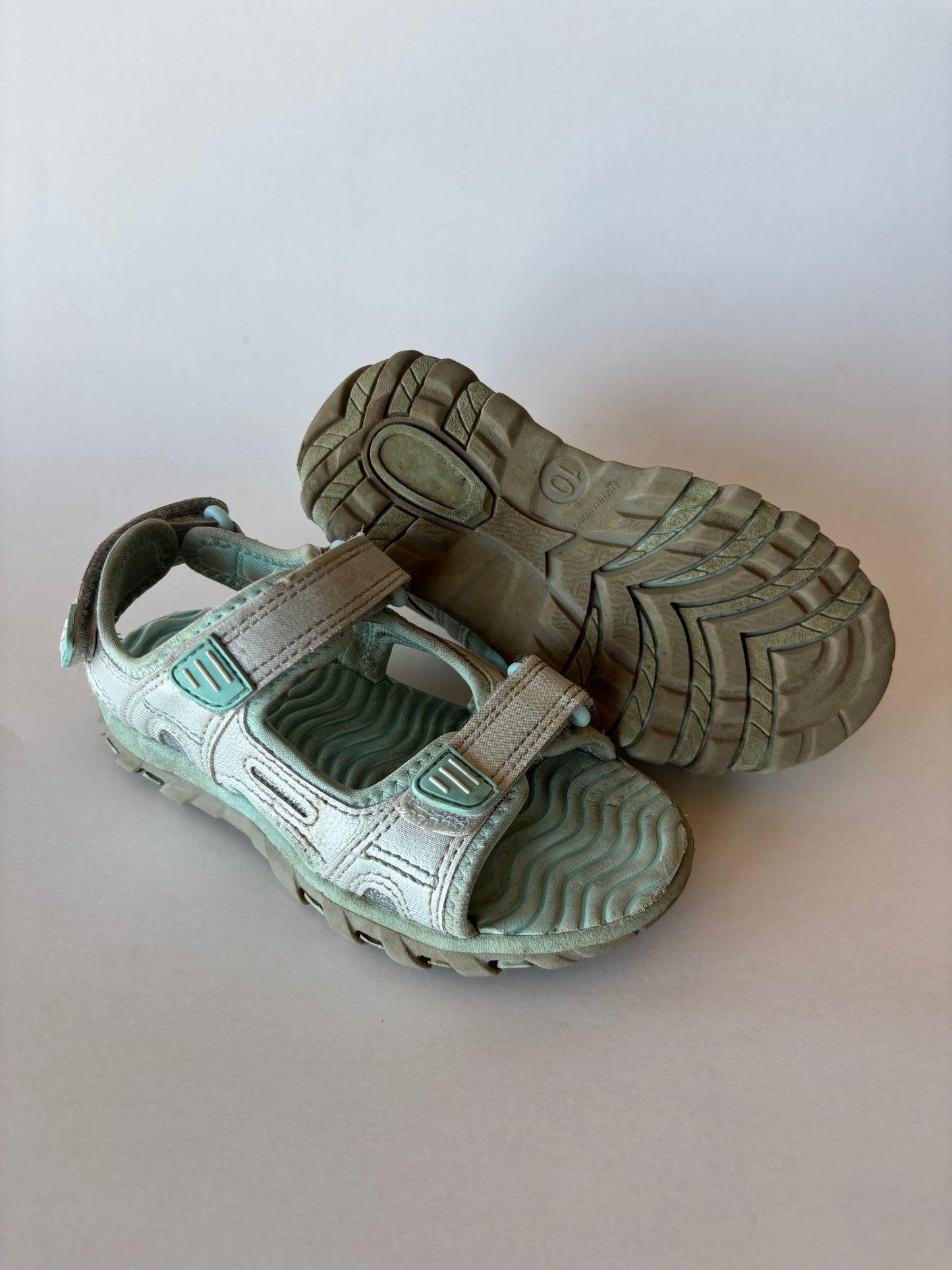 Silver & Mint Sandals