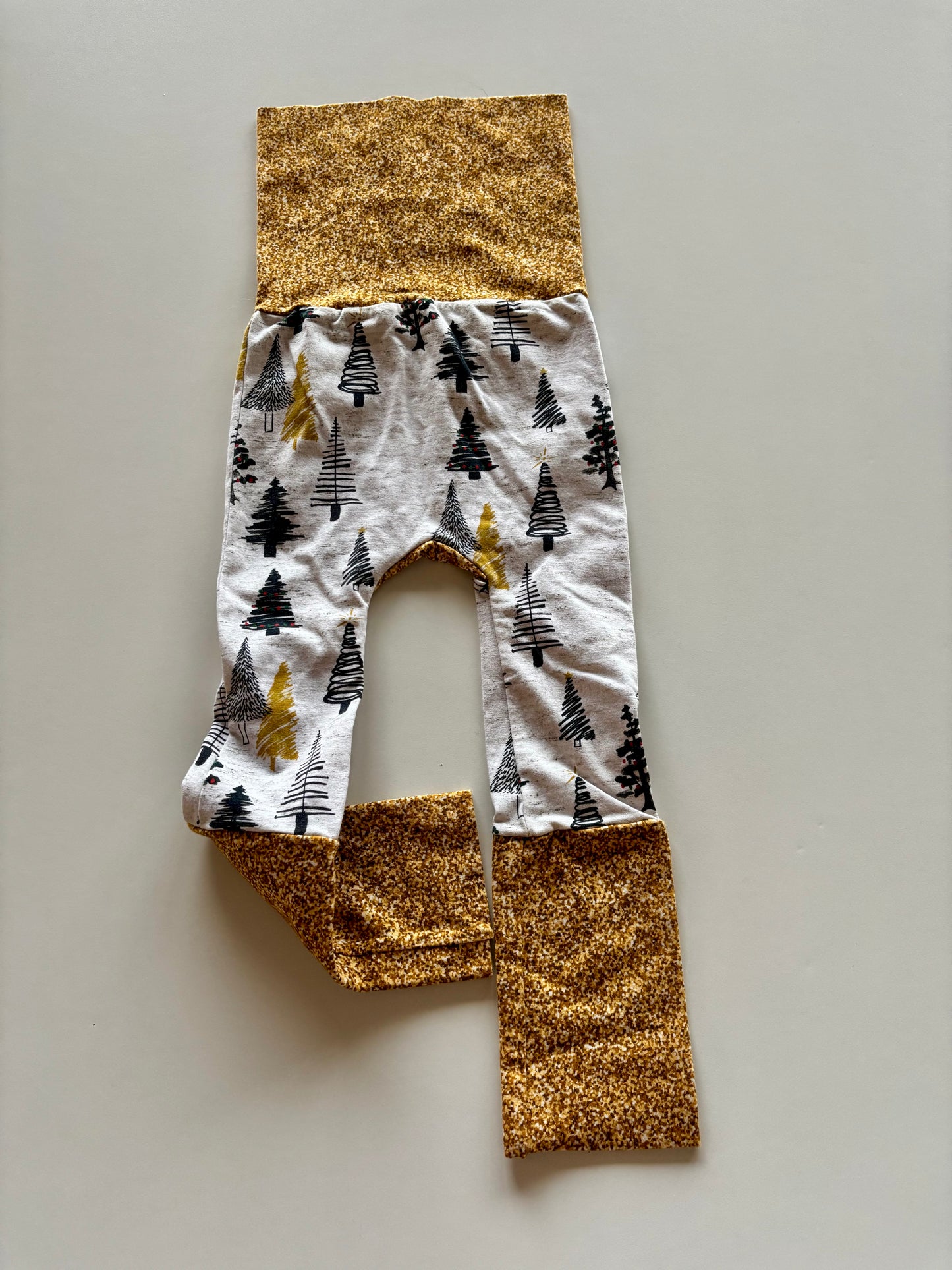 Gold Christmas Tree Grow with Me Pants