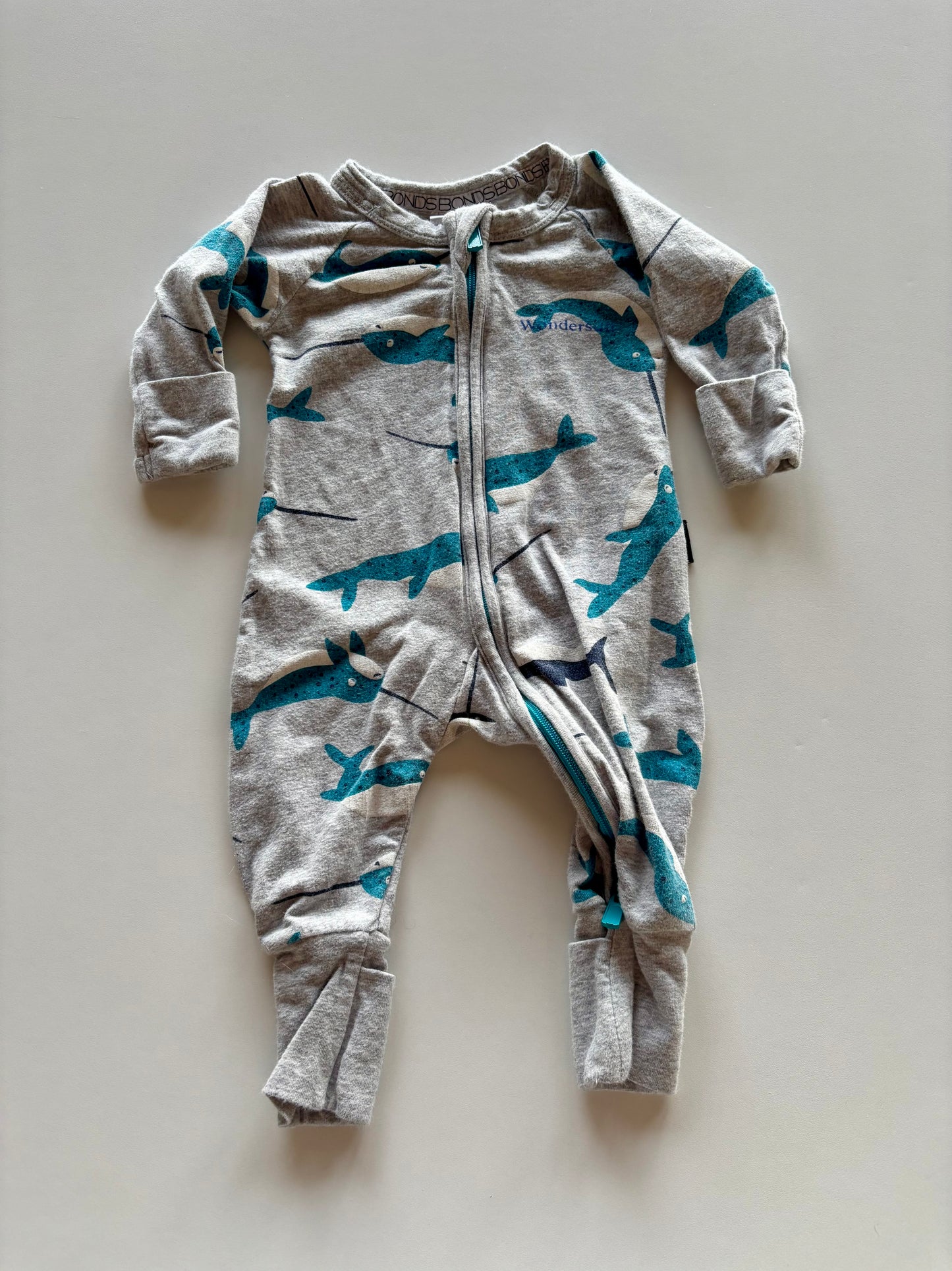 Grey Narwhal Bonds Wondersuit