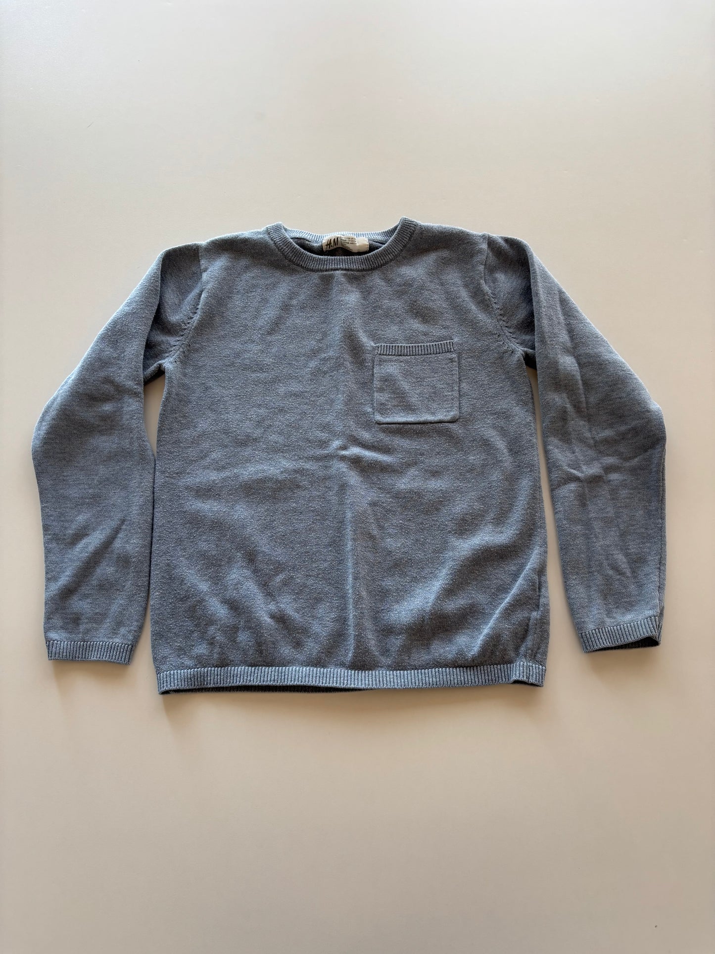 Blue Pocket Knit Sweater