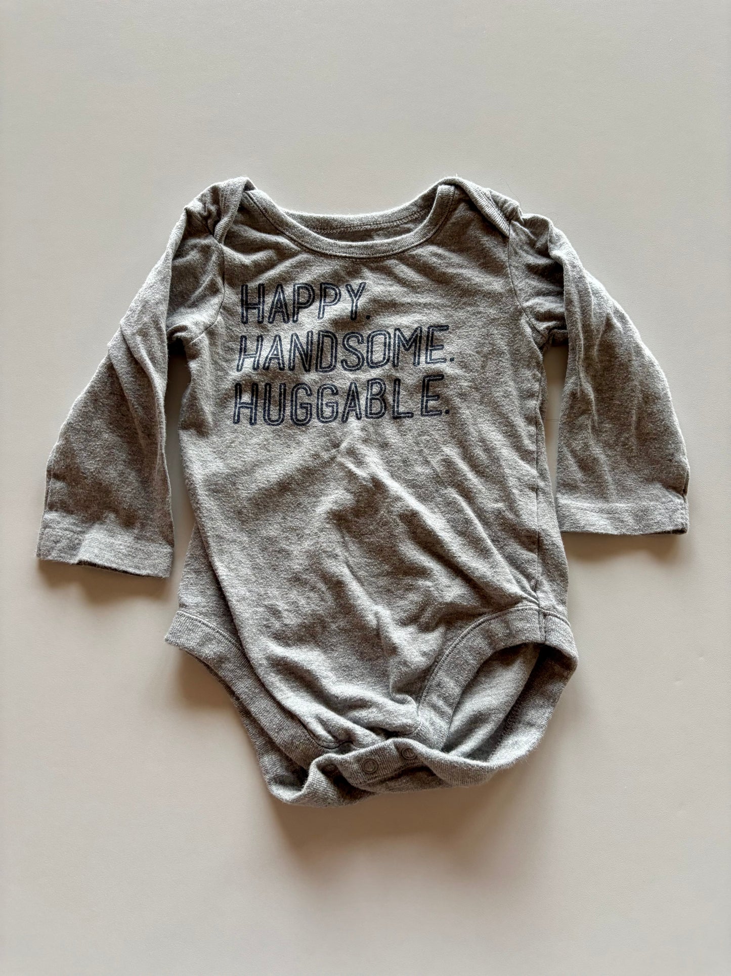 Grey Happy Handsome Huggable Onesie
